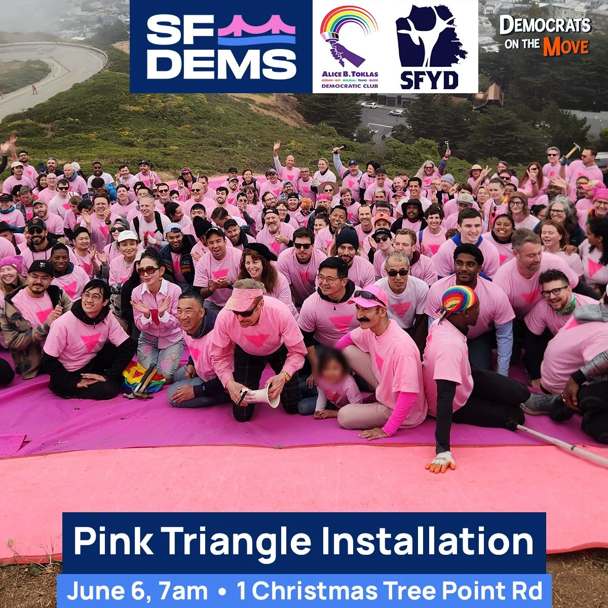 Pink Triangle Installation in San Francisco for Pride