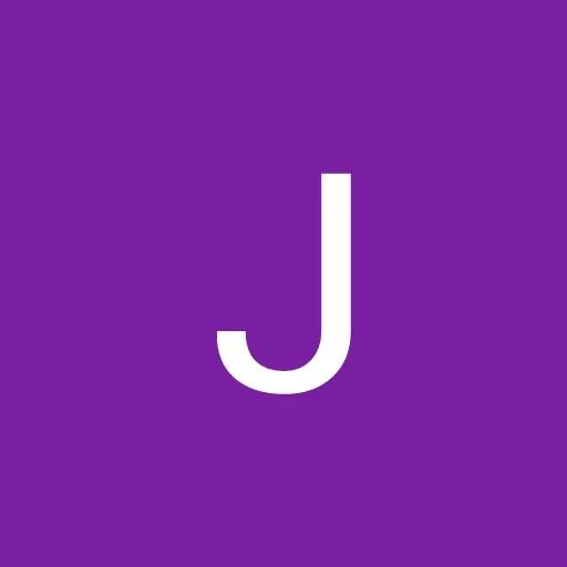 White letter J on a purple background