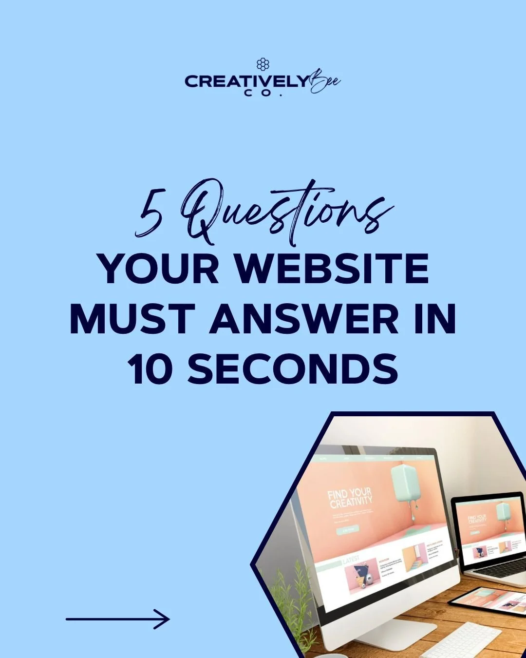 Before you stress about fonts, hover states, or the exact shade of blue on your buttons&hellip;

Ask yourself one thing:

Can your website answer 5 basic questions in 10 seconds?

A stranger landing on your homepage should immediately understand:

&b