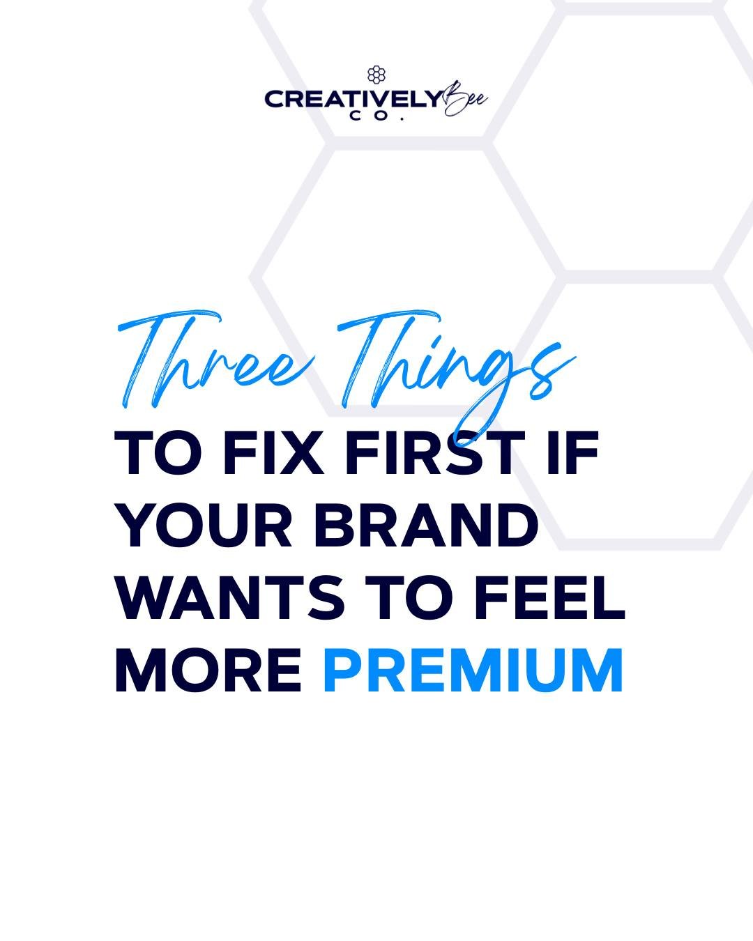 Most &ldquo;premium&rdquo; upgrades don&rsquo;t require burning your brand to the ground. 😭 

If a client came to us wanting a more elevated feel without a full rebrand, we&rsquo;d usually start here:

1️⃣ Simplify color usage
Fewer colors. Used mor