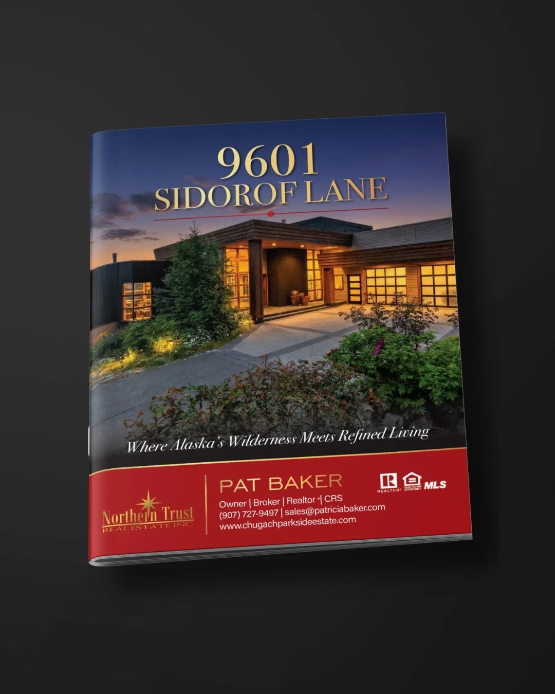 There&rsquo;s something special about designing for luxury.

This custom 40-page home book was designed to showcase 9601 Sidorof Lane, an extraordinary luxury home in Anchorage, Alaska.

The goal wasn&rsquo;t just to highlight the home&rsquo;s featur