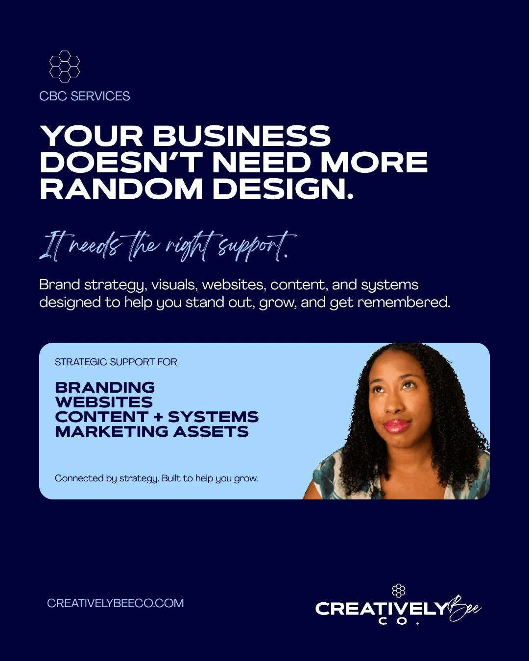 Your business doesn&rsquo;t need more random design. It needs the right support.

A logo here. A website there. A flyer made in a rush. A social feed reinvented every week.

The pieces may look fine individually, but when they aren&rsquo;t connected 
