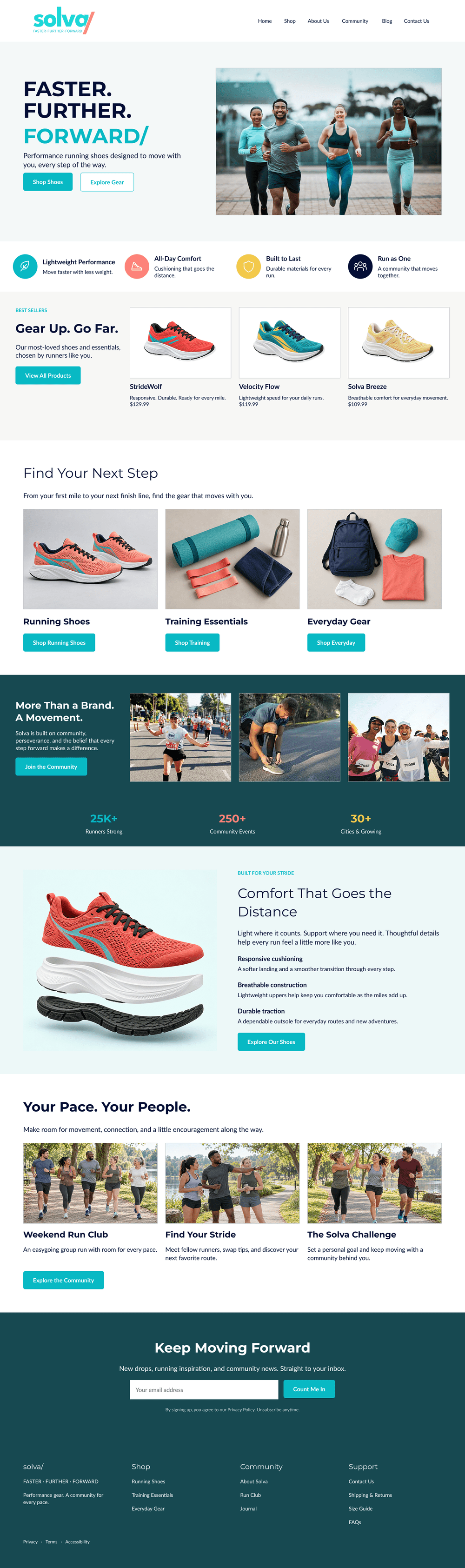 Solva website designed by Creatively Bee Co., shown in a browser frame