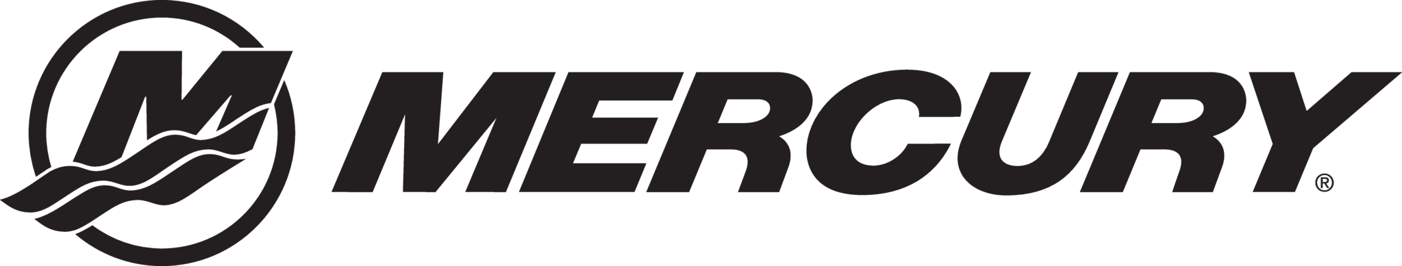 Mercury logo with stylized 'M' and wavy lines