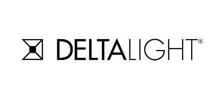 Delta Light logo with a geometric icon and stylized text.