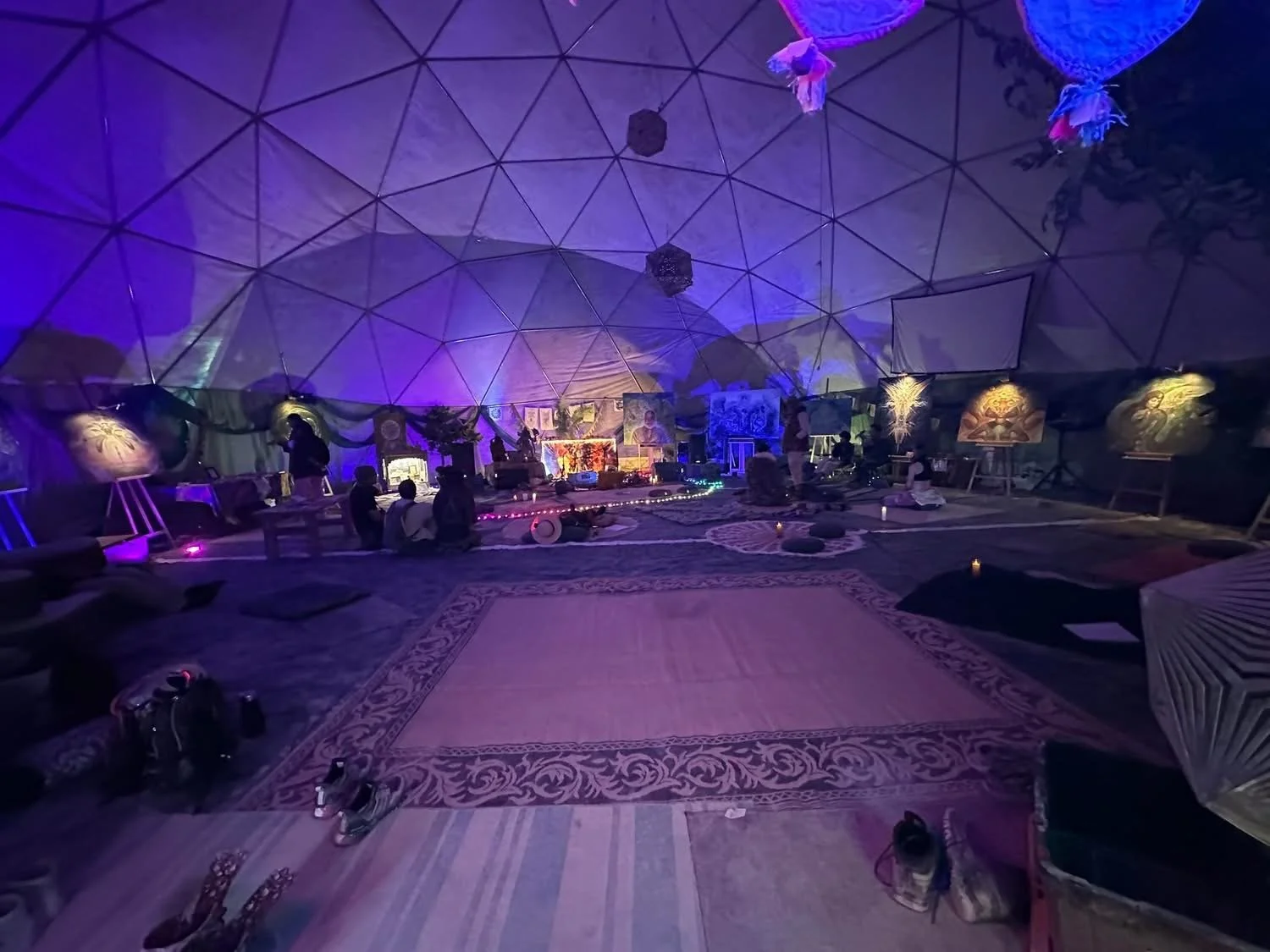 Inside the Dome at night
