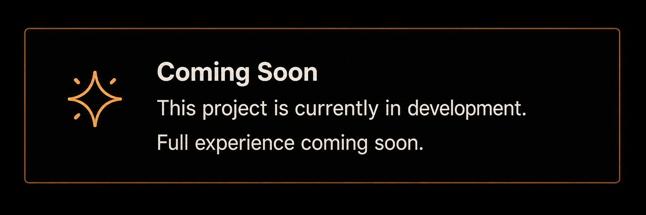 coming soon. this project is currently in development. full experience coming soon.