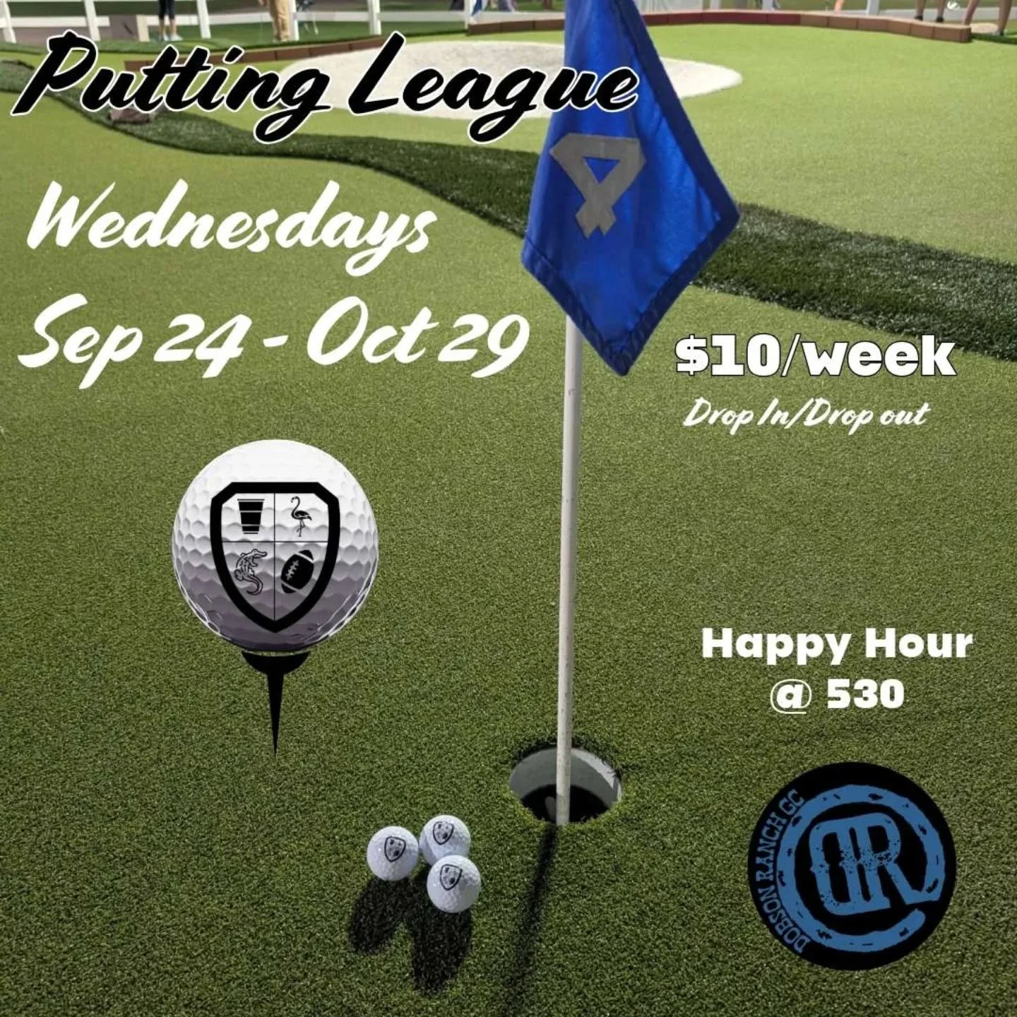 Your Wednesday nights just got a major upgrade. ⛳️

Get ready to roll! We are thrilled to announce that the Club 602 Putting League is back, kicking off next Wednesday, September 24th, on the greens at Dobson Ranch!

Join us every Wednesday for the p