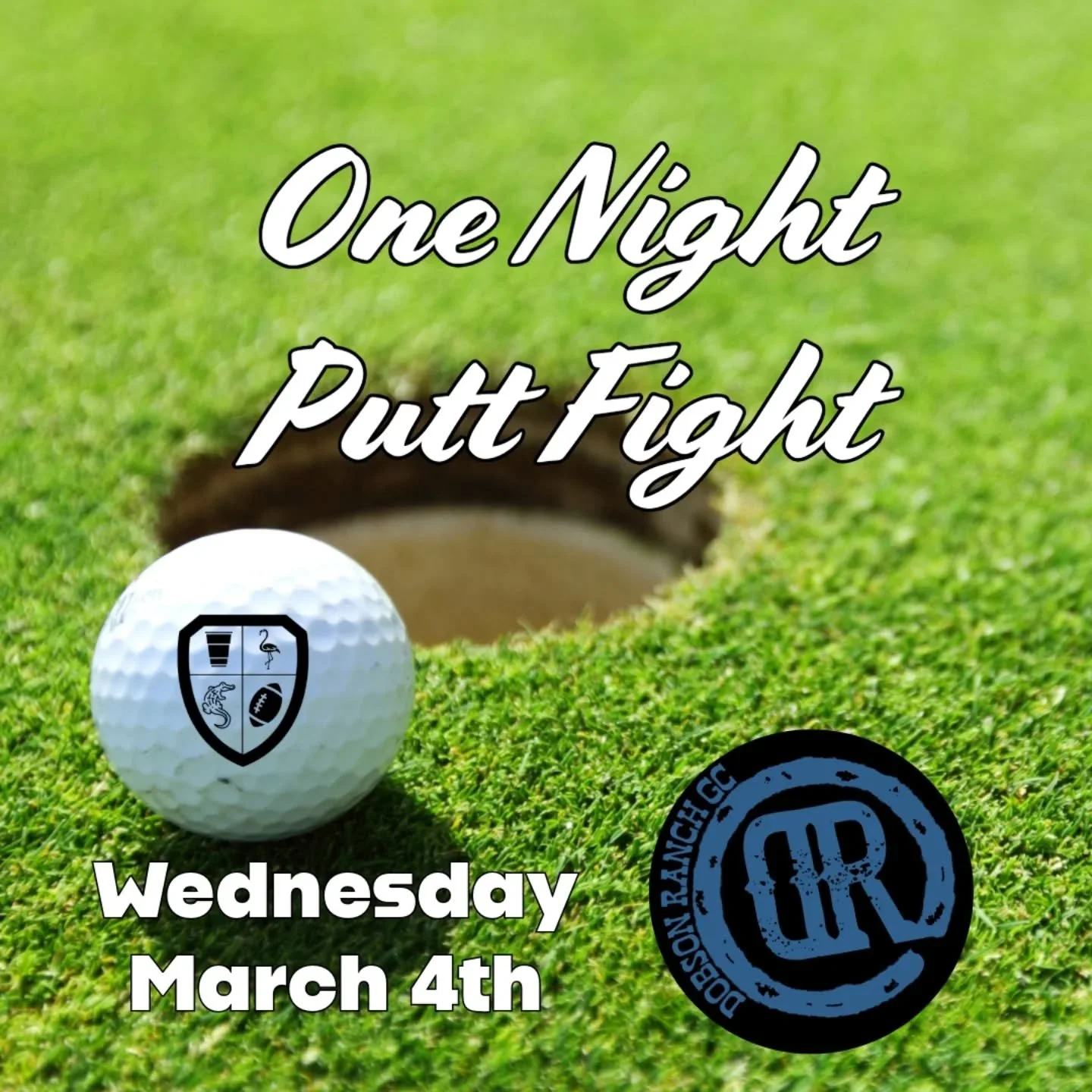 🥊 THE ONE NIGHT PUTT FIGHT 🥊

Missing the weekly putting league? We are too. Before we officially move indoors for the Spring season, we&rsquo;re heading back to our old stomping grounds at Dobson Ranch for a one-off, high-stakes shootout!

Join us