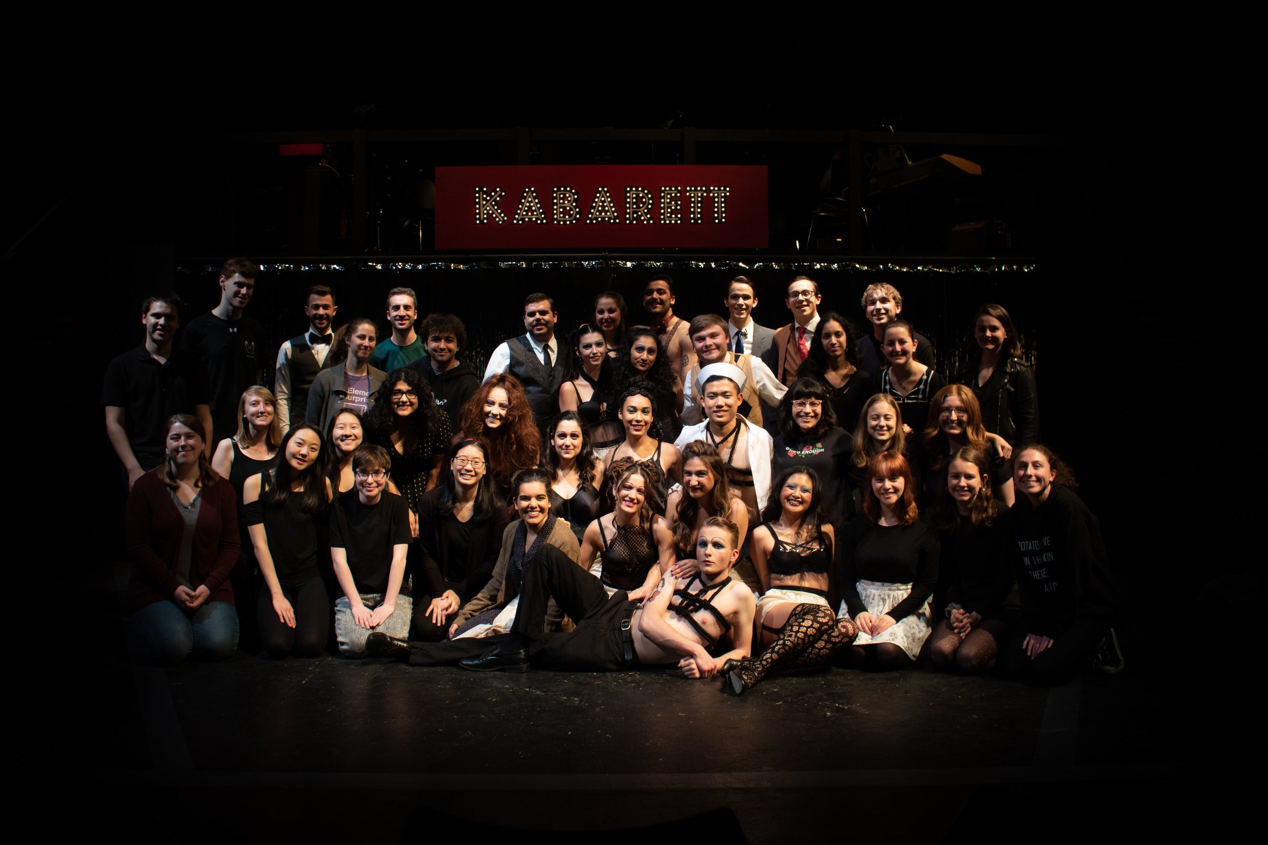 our first picture together! try to spot us :)