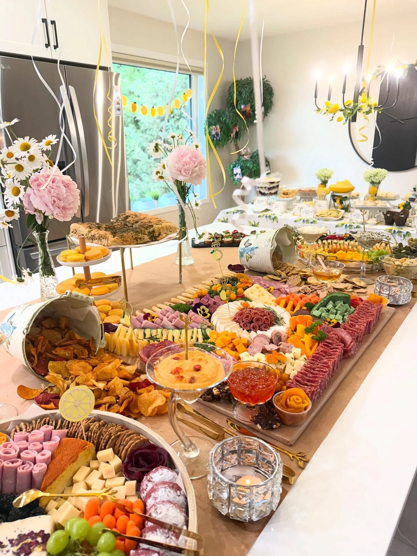 A feast for the eyes (and the taste buds) 🧀🍇💛 This stunning spread is what charcuterie dreams are made of &mdash; perfect for any celebration. 🥂

#CharcuterieBoard #GrazingTable #PartyGoals #FoodArt #Entertaining #CheeseLovers #GrazingSpread #Eve