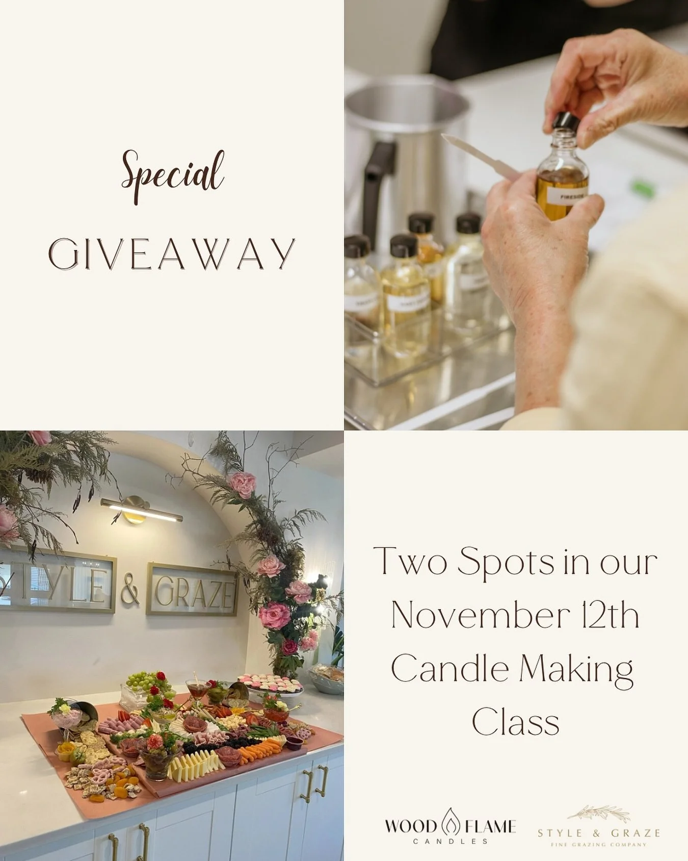 G I V E A W A Y TIME!

We&rsquo;re giving away two spots to our cozy candle-making &amp; charcuterie class on November 12 at 7 pm - led by @woodflamecandles and hosted by @yxe_styleandgraze!

Here&rsquo;s how to enter:
&bull; Follow both pages: @yxe_