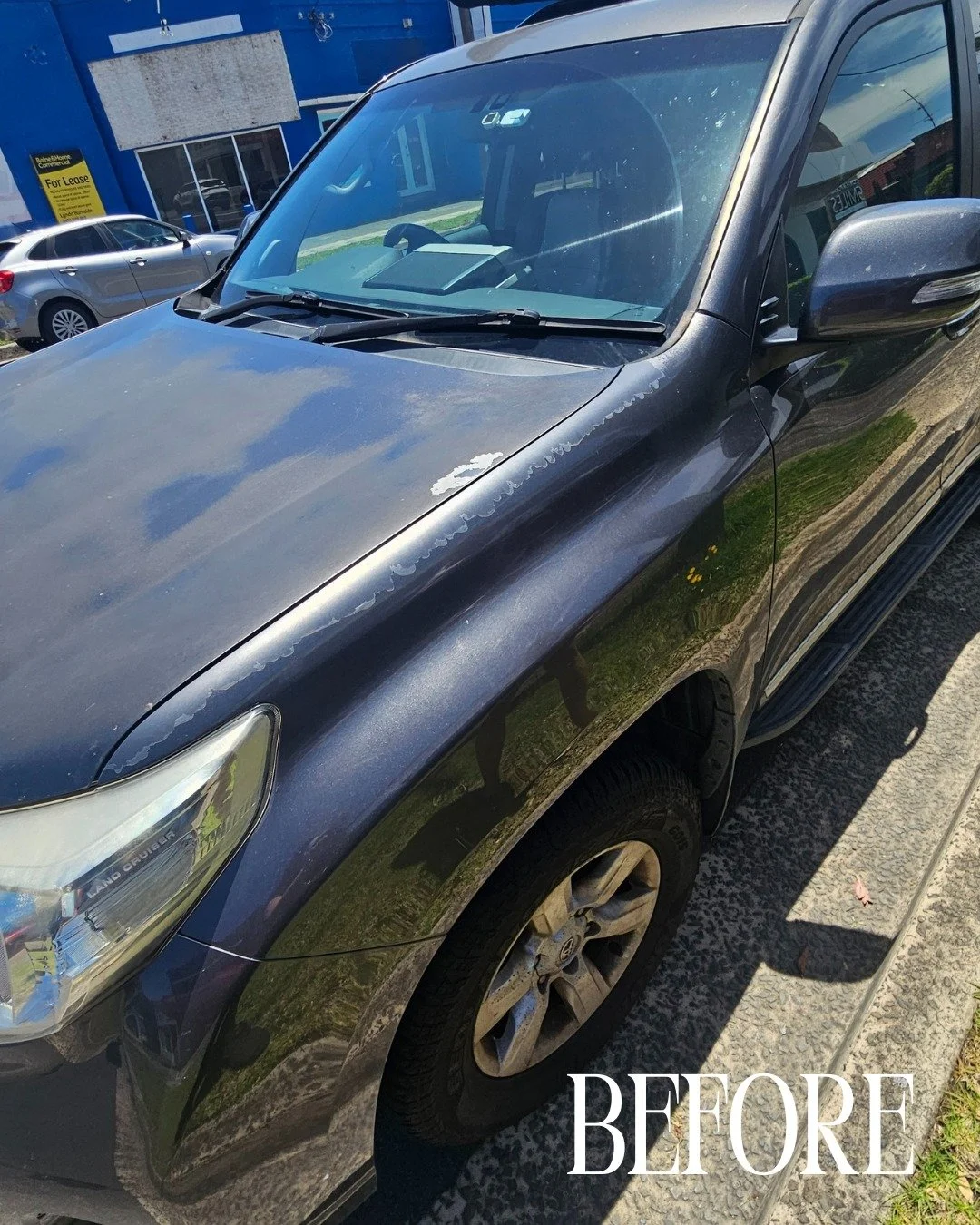 From sun damaged to looking brand new 💙

This Toyota Prado came in with some serious peeling paint, but after a respray of the bonnet and front guards using PPG paint, it's back to its former glory (and protecting that resale value).

At Fernhill Sm