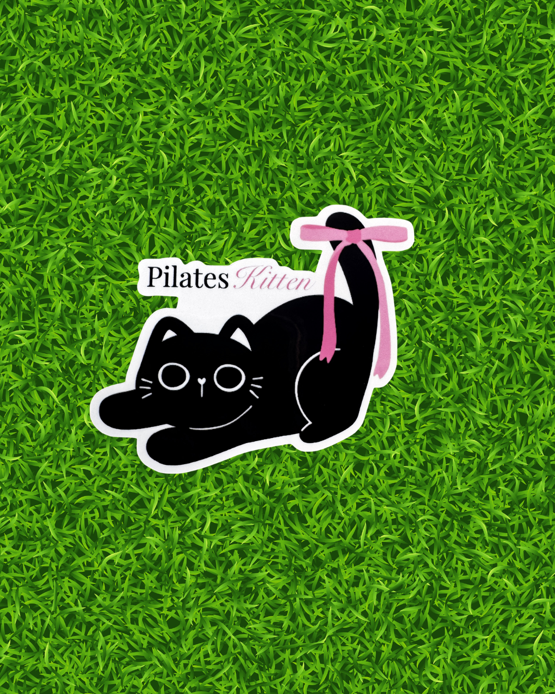 Pilates Kitten Sticker