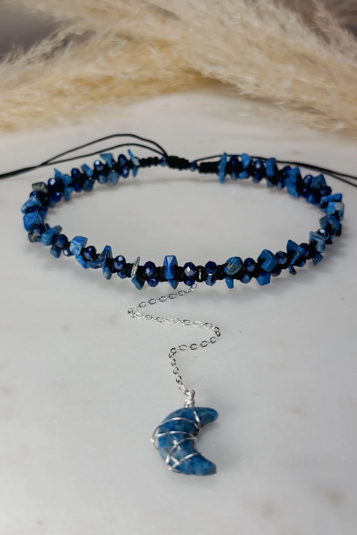 Lapis Lazuli Moon Choker – Choker Luna Lapislázuli