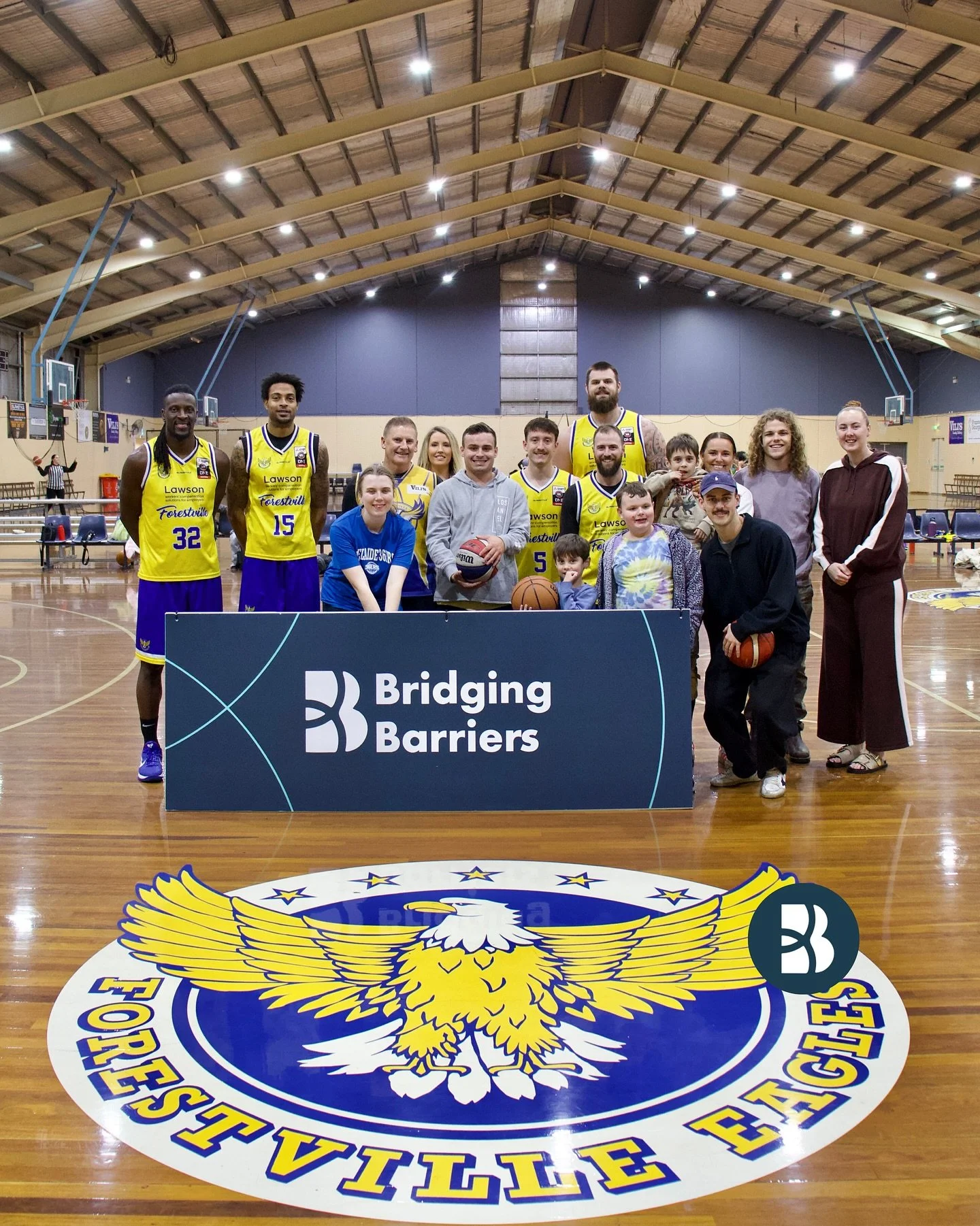 We&rsquo;re big believers in the power of community &mdash; and this photo says it all 💚

Our team had the chance to hang out with some of the Forestville Eagles at the stadium recently, right in front of both our banners &mdash; such an awesome mom