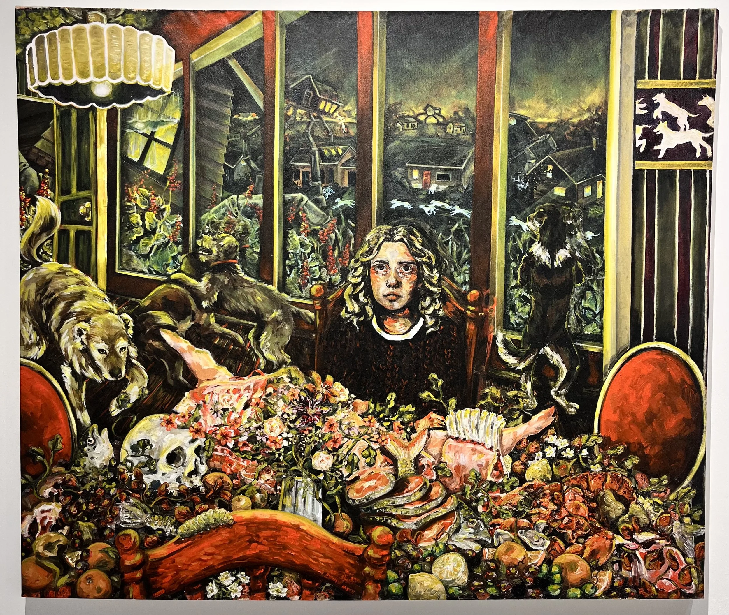 The Old House, 2025. Oil and acrylic on canvas — 51.5 x 60 in.