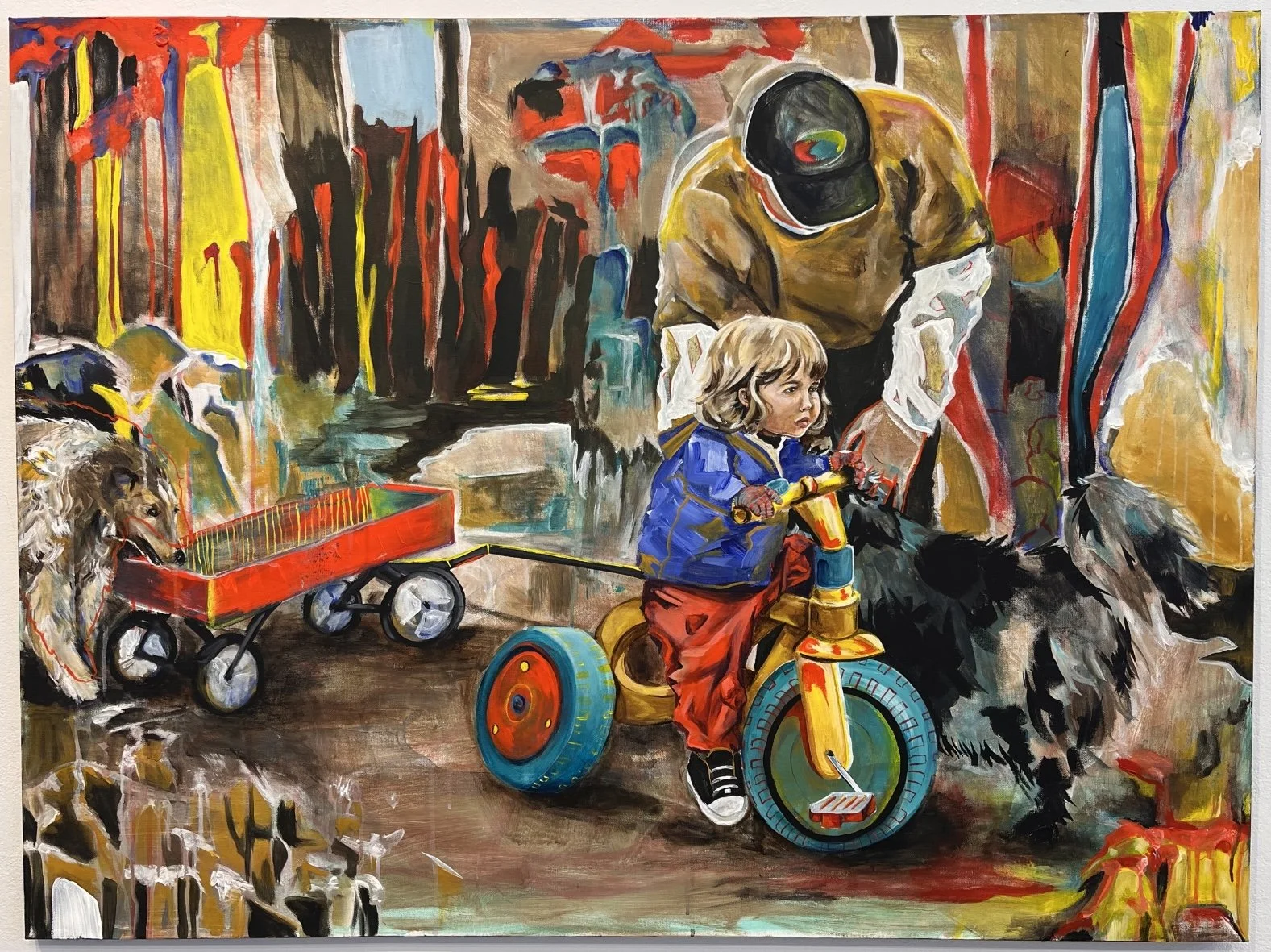 Gone Creatures: First Home, 2022. Acrylic on canvas — 36 x 48 in.