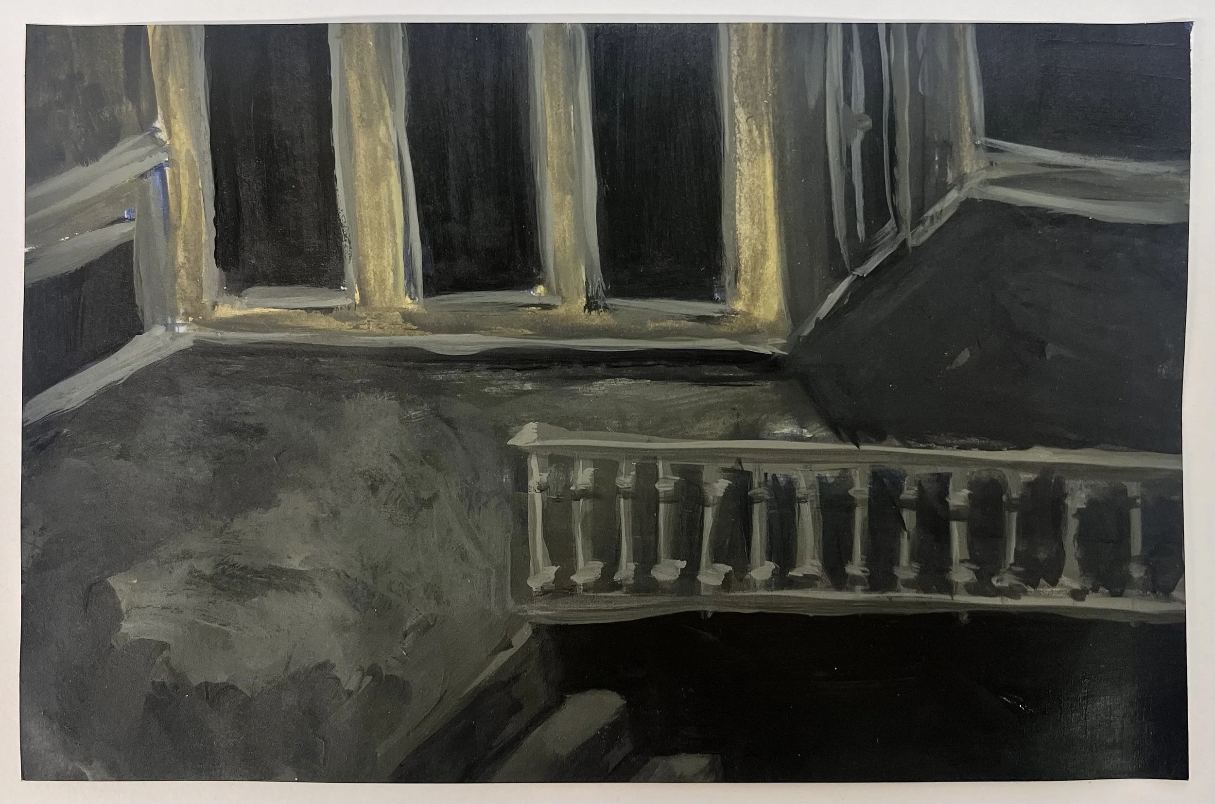 The Lull Study, 2026. Acrylic on paper — 6.75 x 10.5 in.
