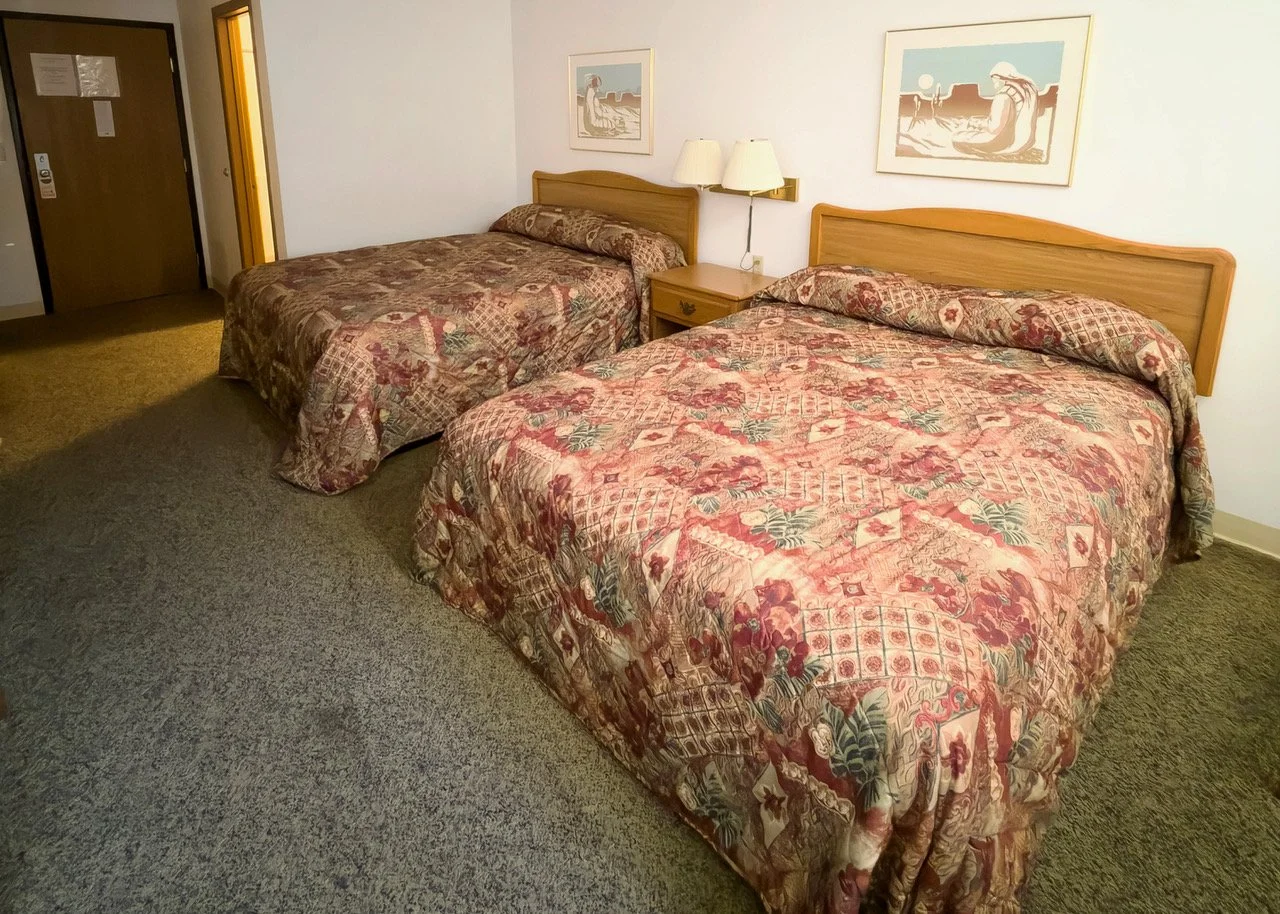 Room with two double beds, Forty Club Inn, Aitkin, MN