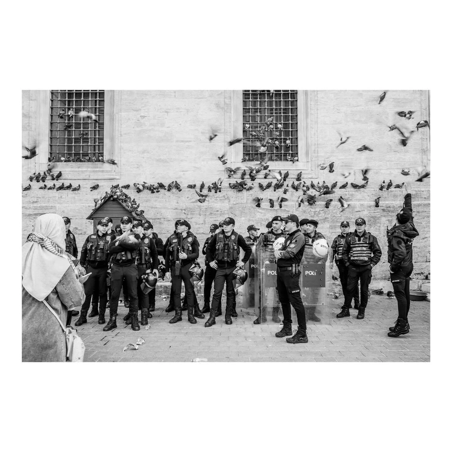 istanbul locals flocking in with the pigeons to protest🇹🇷
.
.
.
#turkey #turkiye #istanbul #karak&ouml;y #blackandwhite