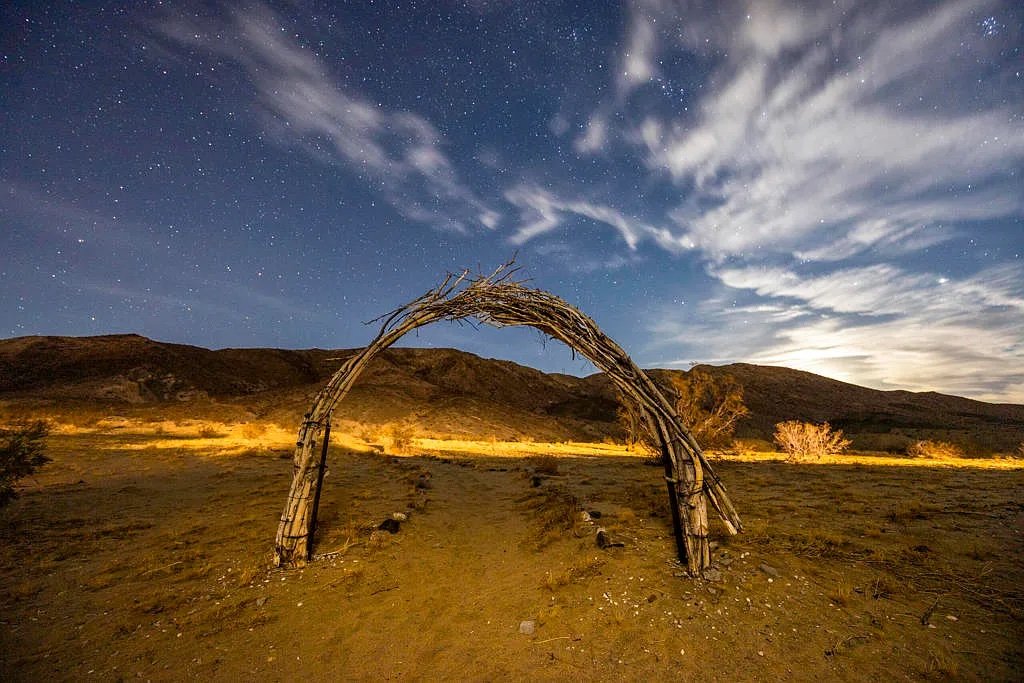 This archway opens the path up to the stargazing platform.
