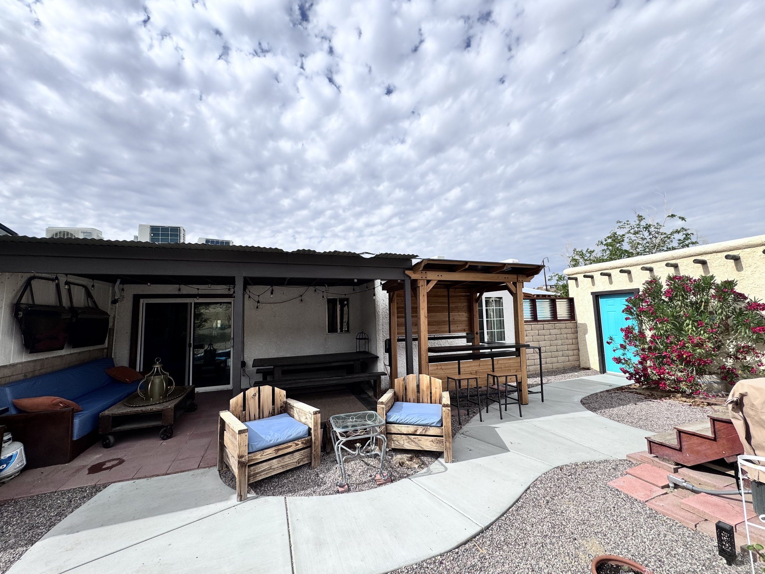 We added a new outdoor bar area for a desert life outdoor fiesta.