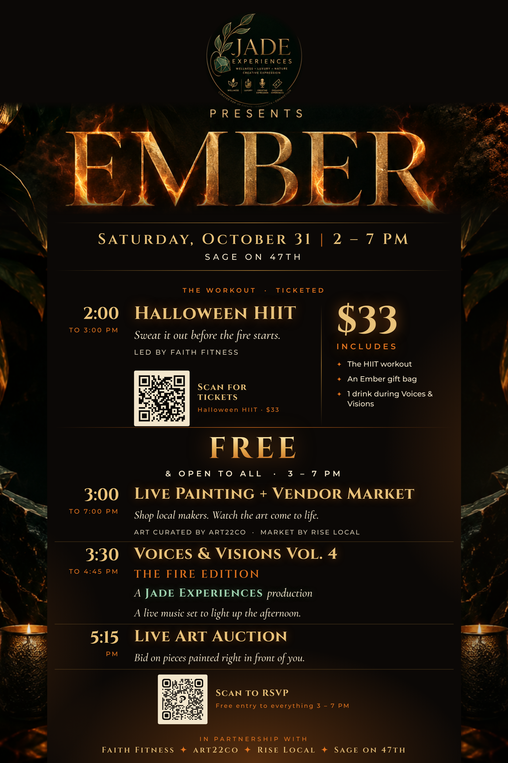 Ember - Oct 31st @ SAGE ON 47TH