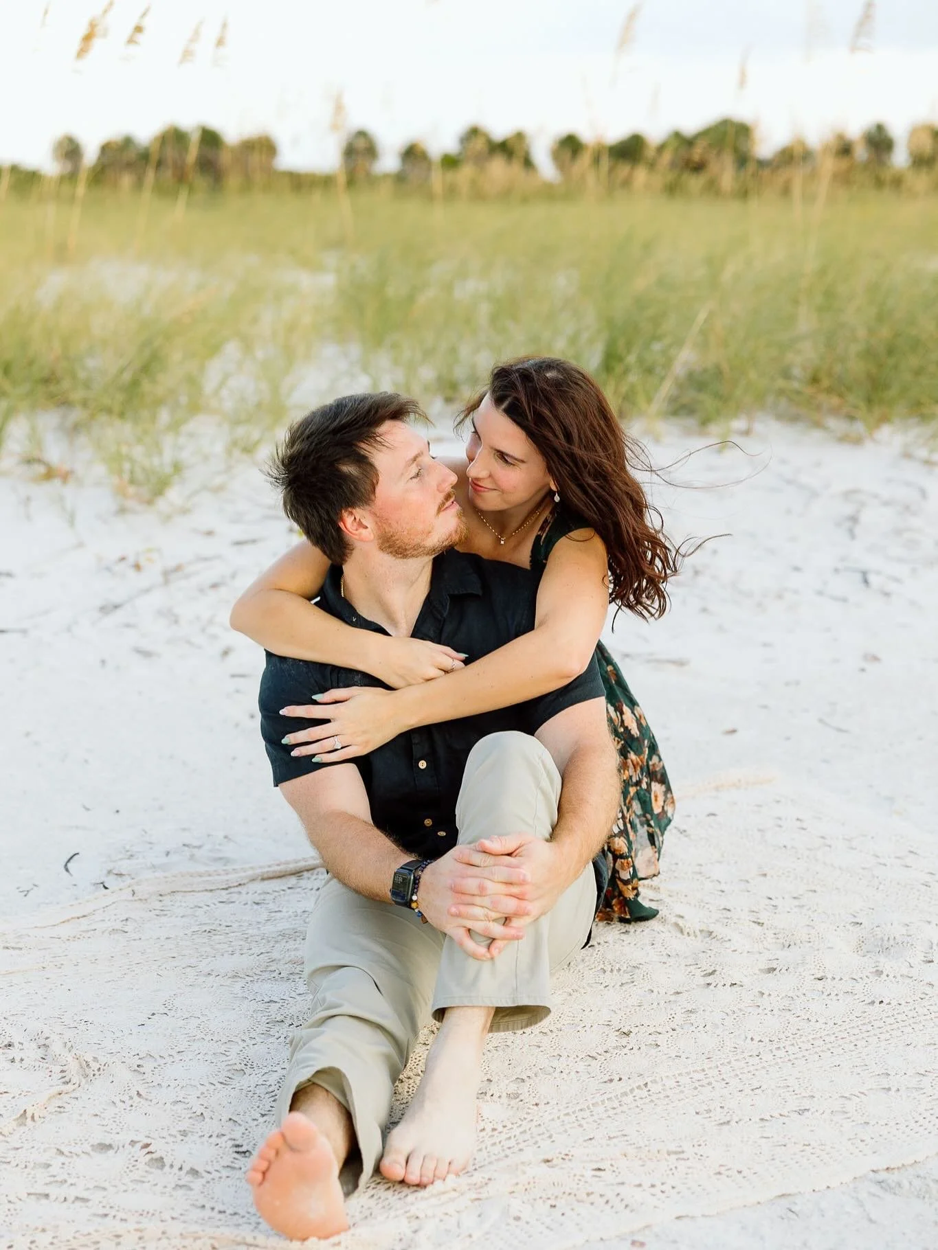 You can&rsquo;t tell me that windy and overcast sessions won&rsquo;t turn out super romantic&hellip; I mean look at these 🩵

#tampaweddingphotographer #tampaengagementphotographer #stpeteweddingphotographer