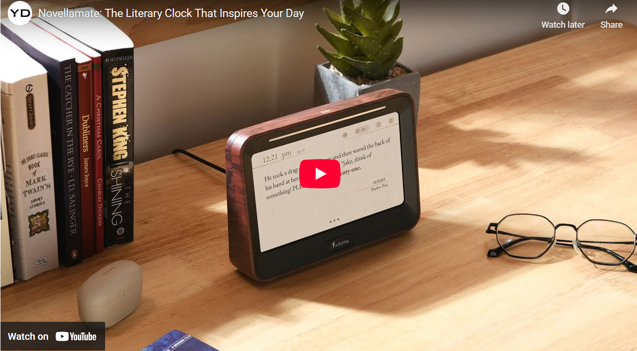 Yanko Design - I Replaced My iPhone Alarm with this Literature Clock and it made my mornings 5x Stress-Free