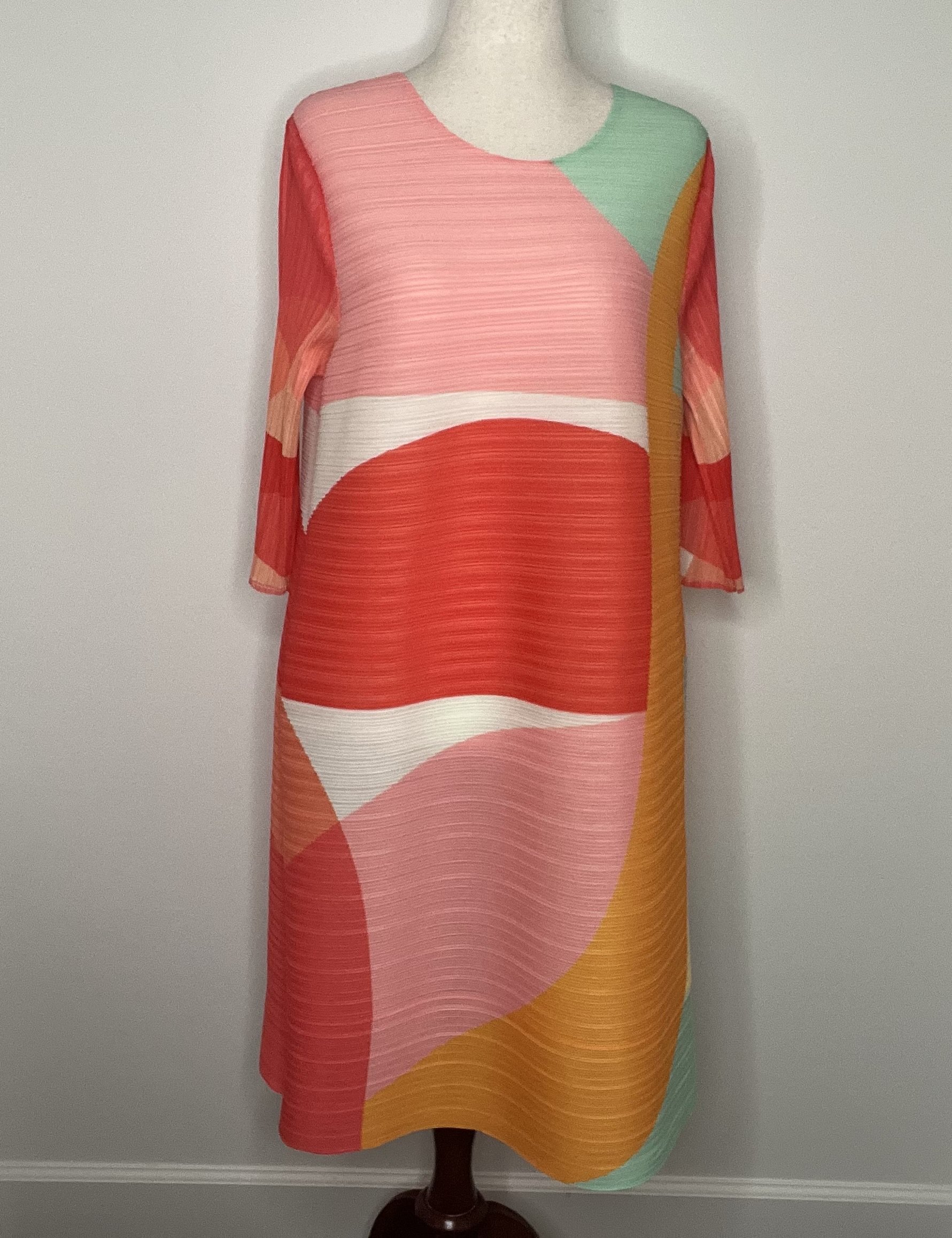 Geometric Museum Shift Dress - Size Large