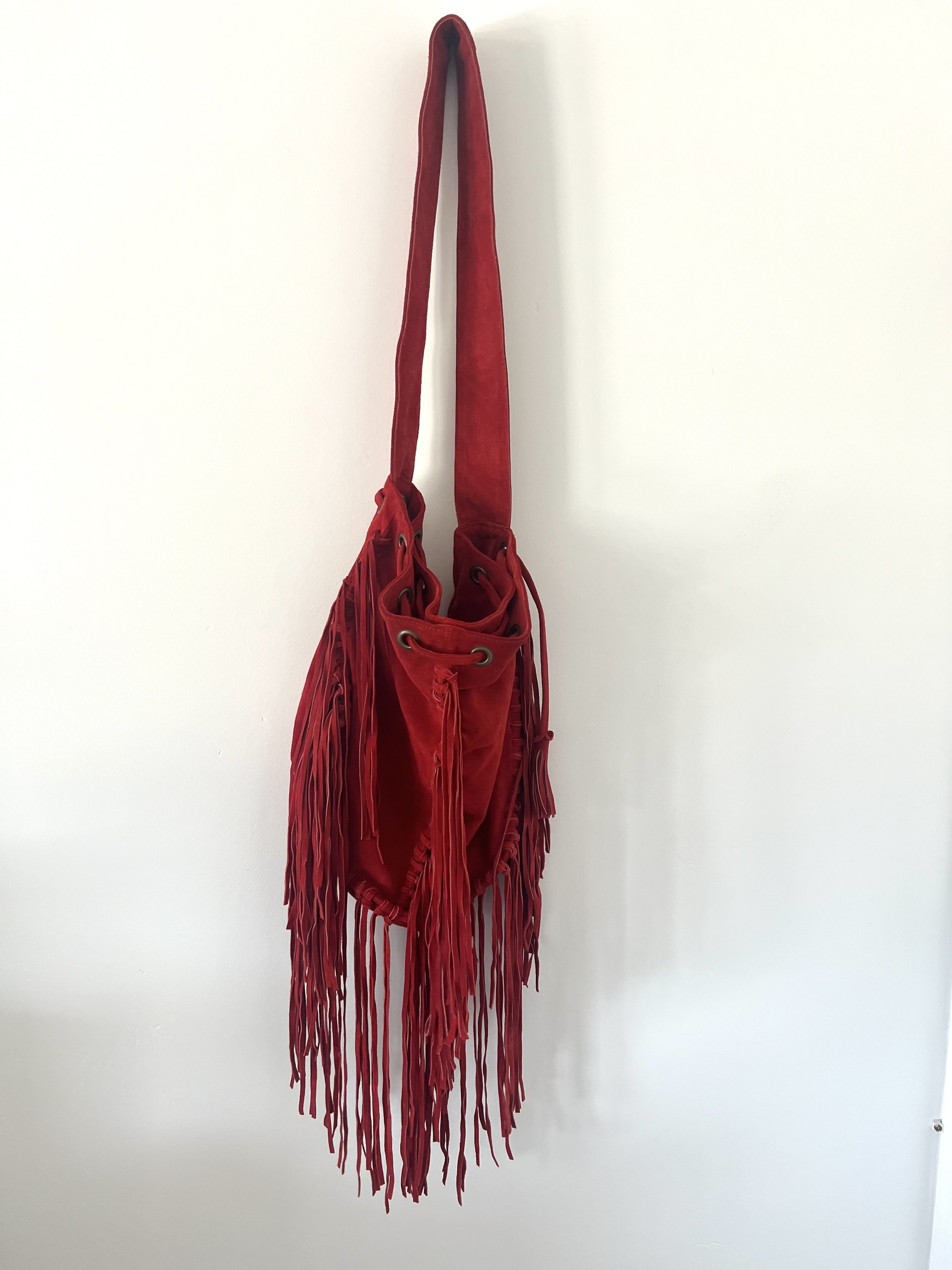 Cherry Red Fringe Crossbody by R+J