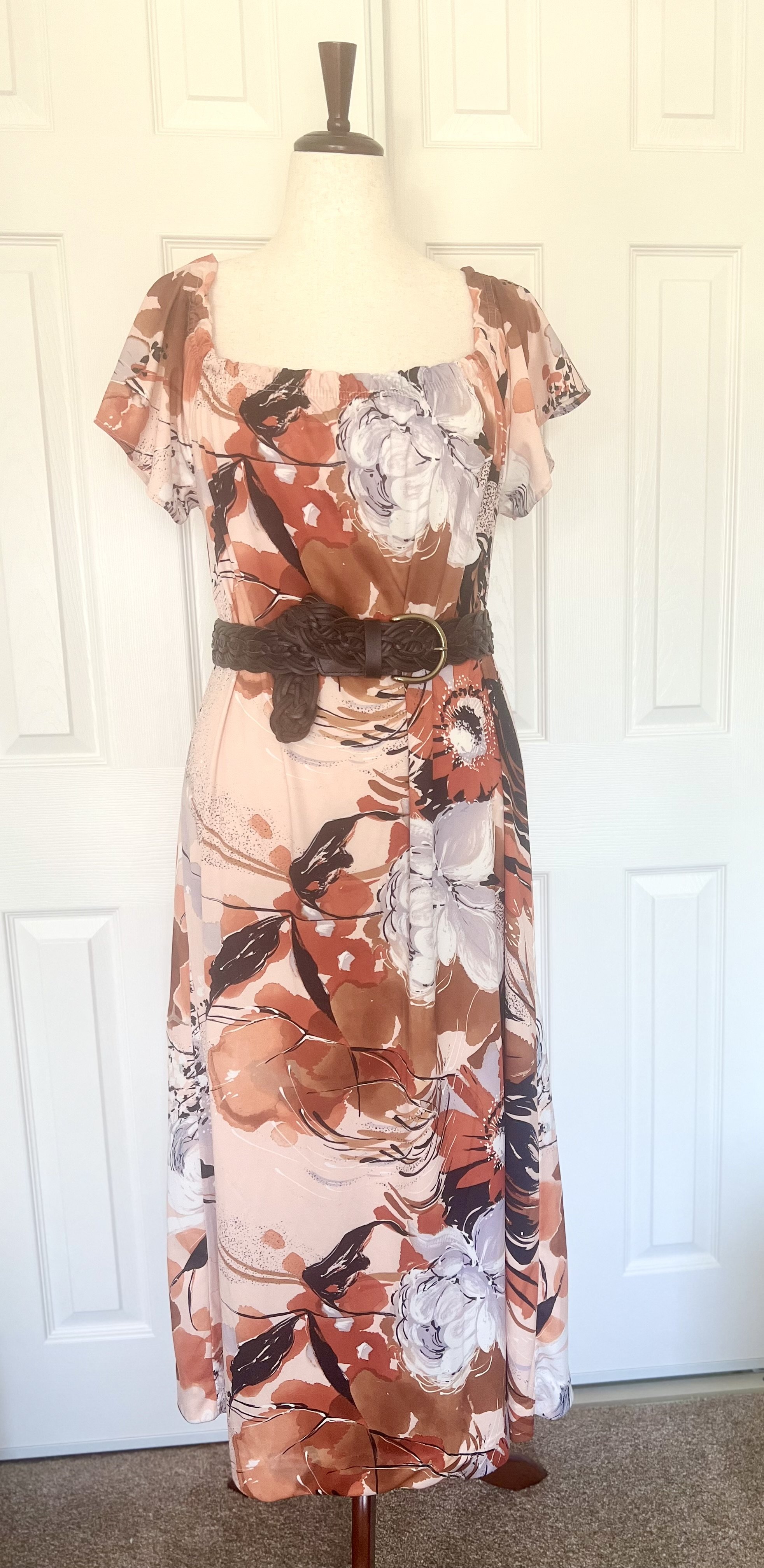 The Main Character Vintage 1970's Travel-Lite by Boutique M Maxi Dress- Size Large-XL