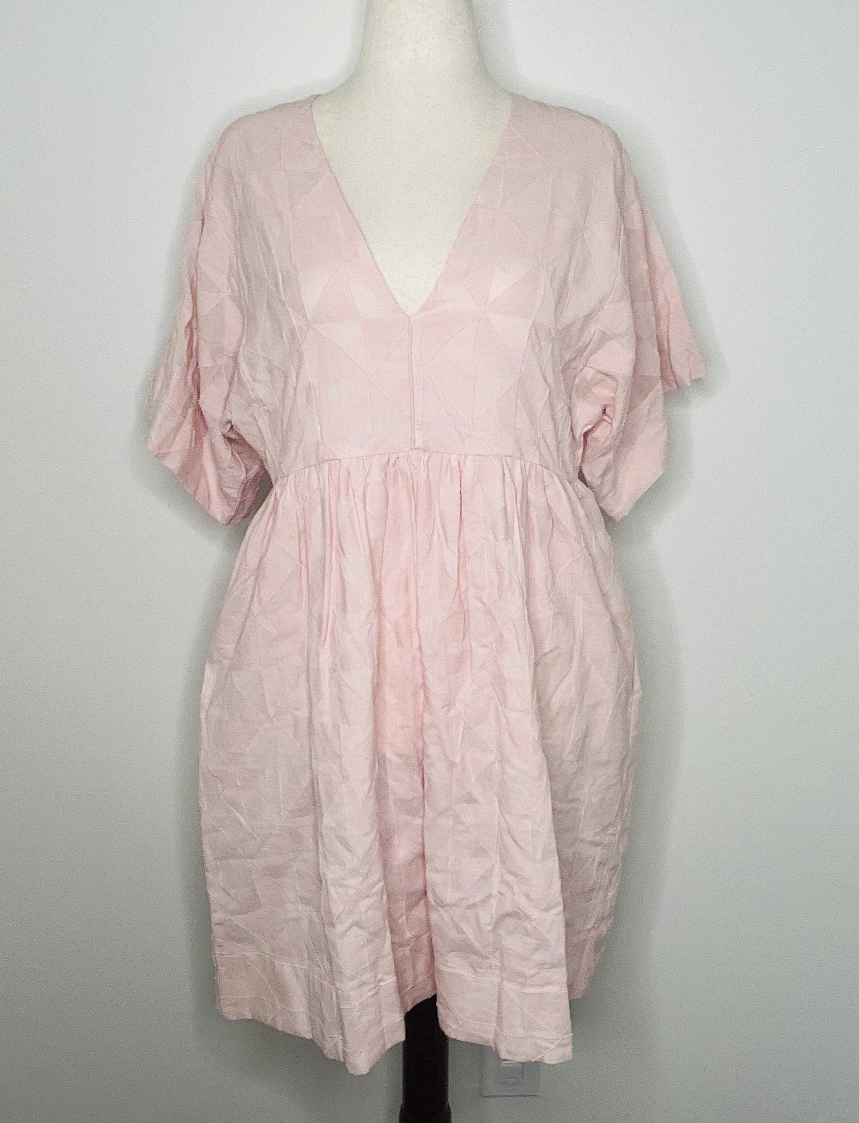 Cotton Candy Date Night Dress by Mirth (Sonoma Short Dress, Rosa Jacquard) - Size Large