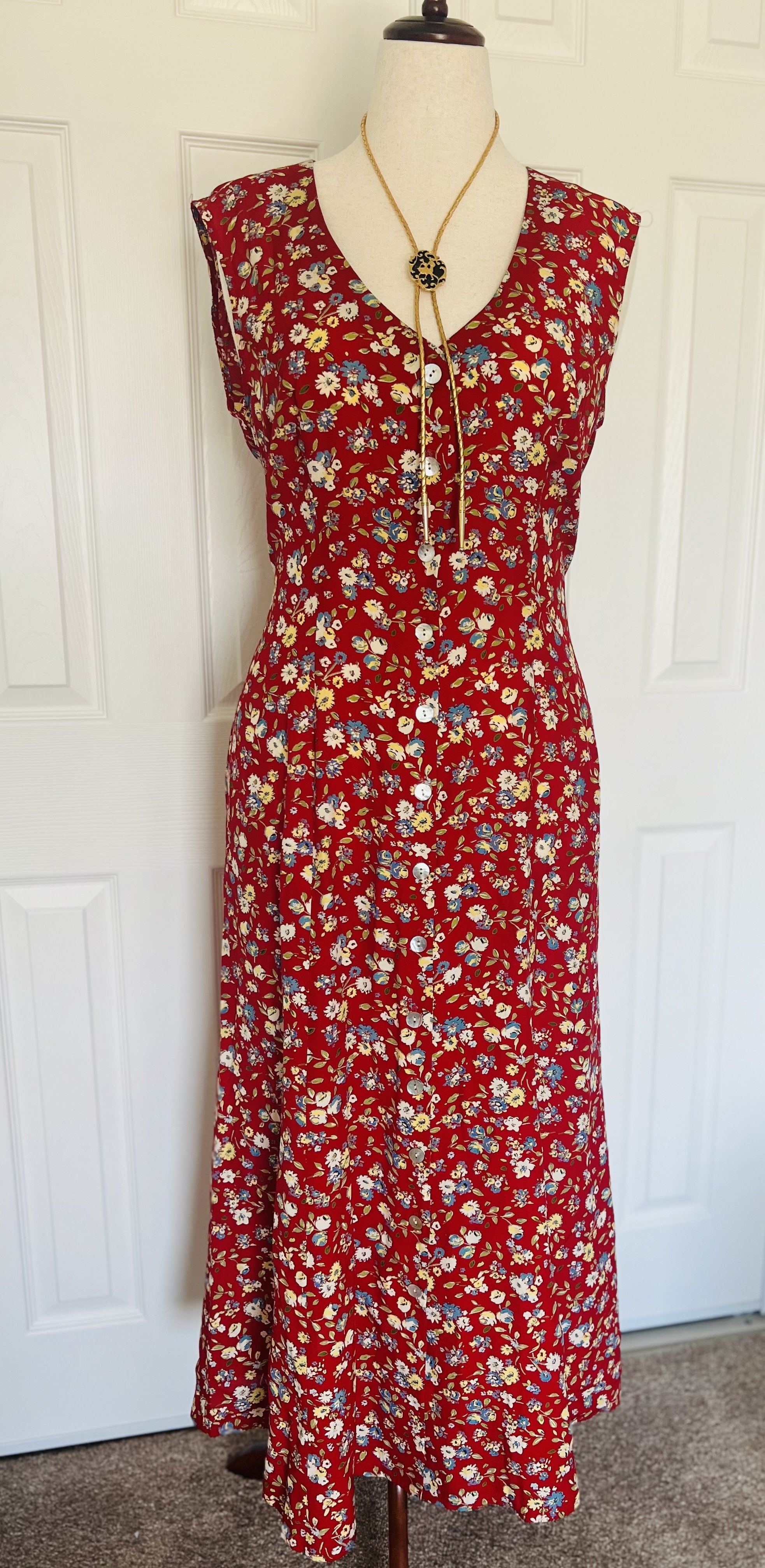 The Prettiest Gal at the Park Vintage Maxi Dressnby Moda International - Size 14
