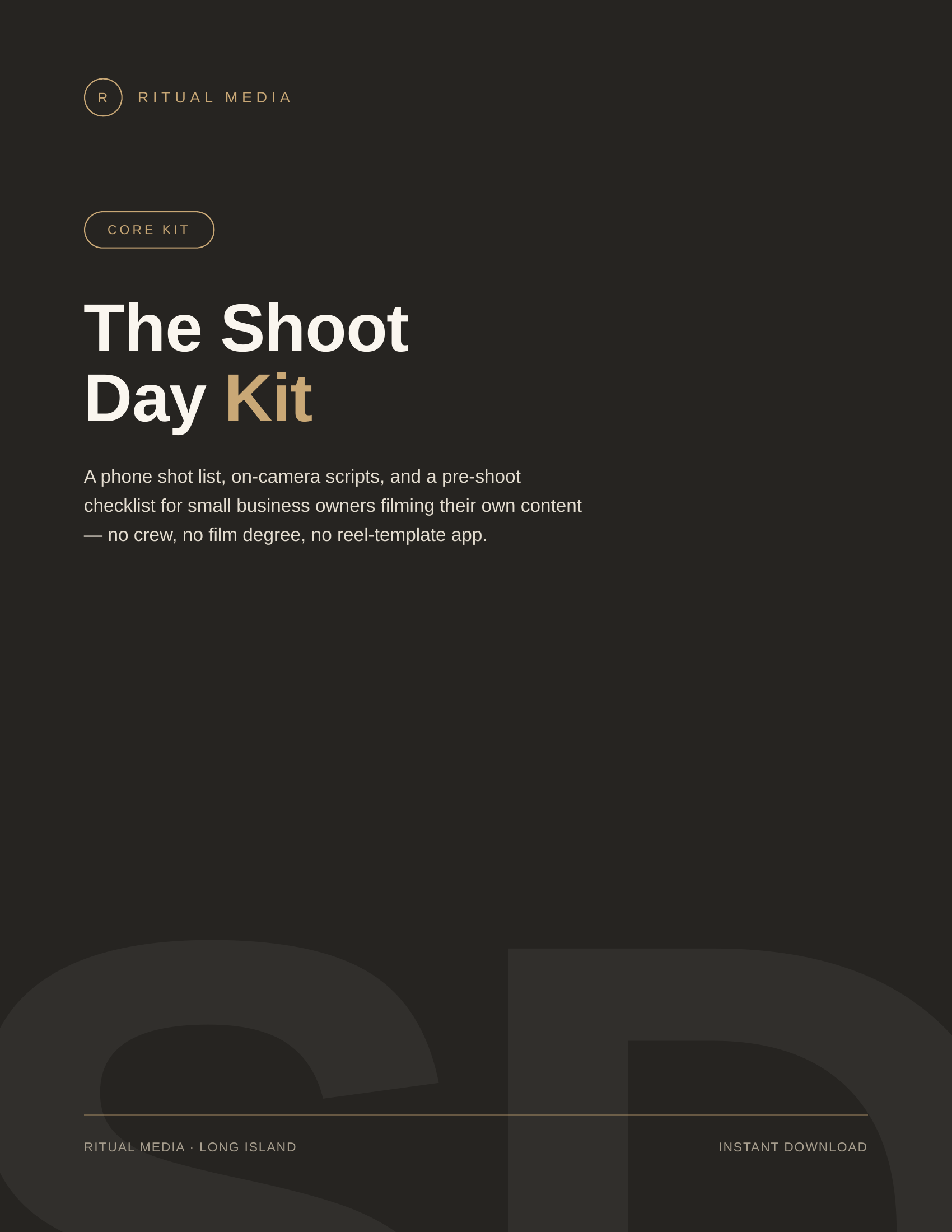 The Shoot Day Kit
