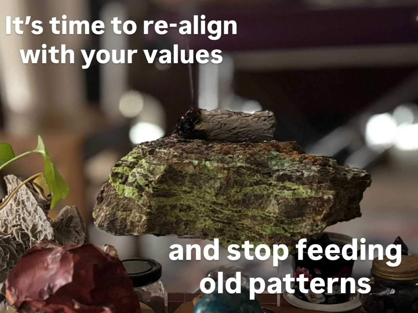 ✨ A gentle reminder ✨

It is time to recognise where you are
and re-align with the values you are tuning into now.

When you return to your centre,
you no longer get pulled back into old patterns.
Instead, you learn to respond&mdash;
to pain, fear, a