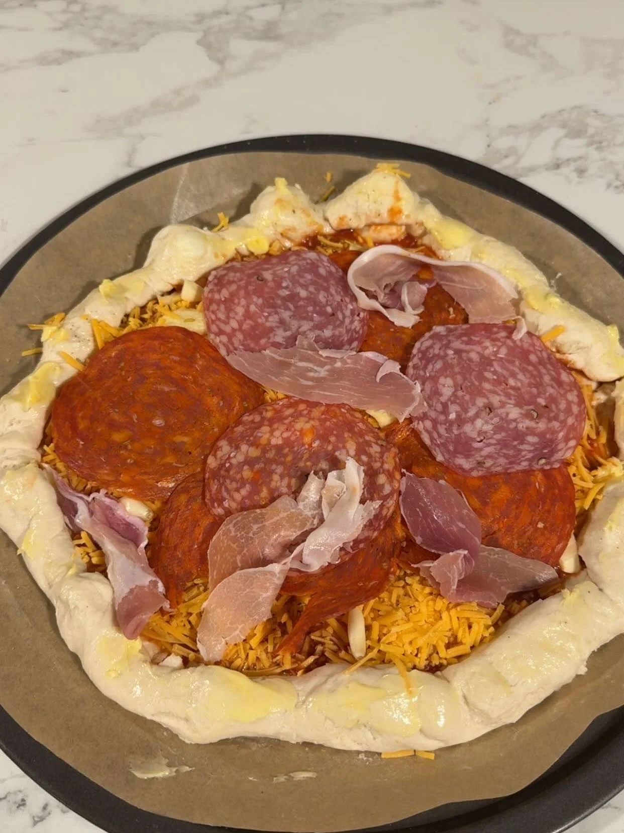 Homemade sourdough pizza can&rsquo;t be beat!! I hardly ever order pizza anymore #sourdough #craftcrust #sourdoughpizza #twinfallslocalbusiness