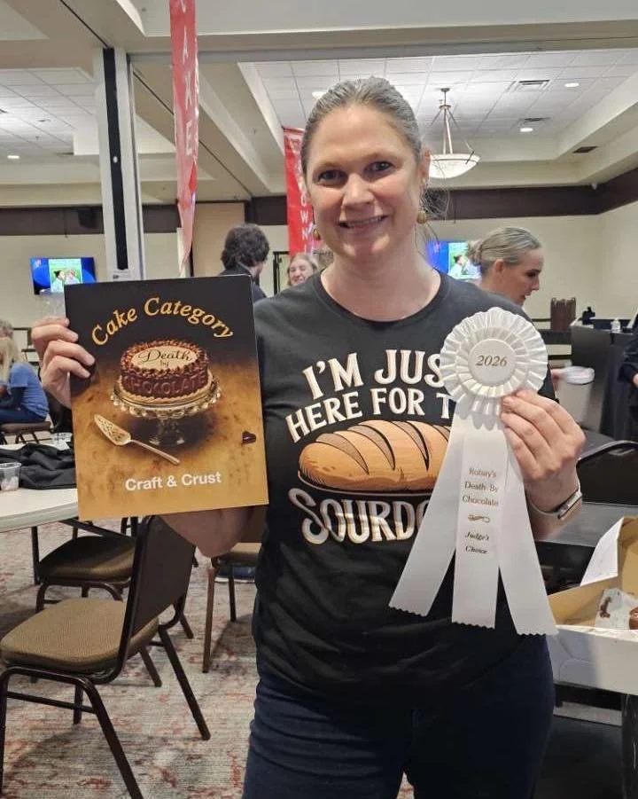 First year participating in @tf_rotary Death by Chocolate. 
Shared a long fermented sourdough chocolate cake and won 3rd place by the judges in the cake category. The event was quite packed and non stop action. Thank you for everyone that came out to