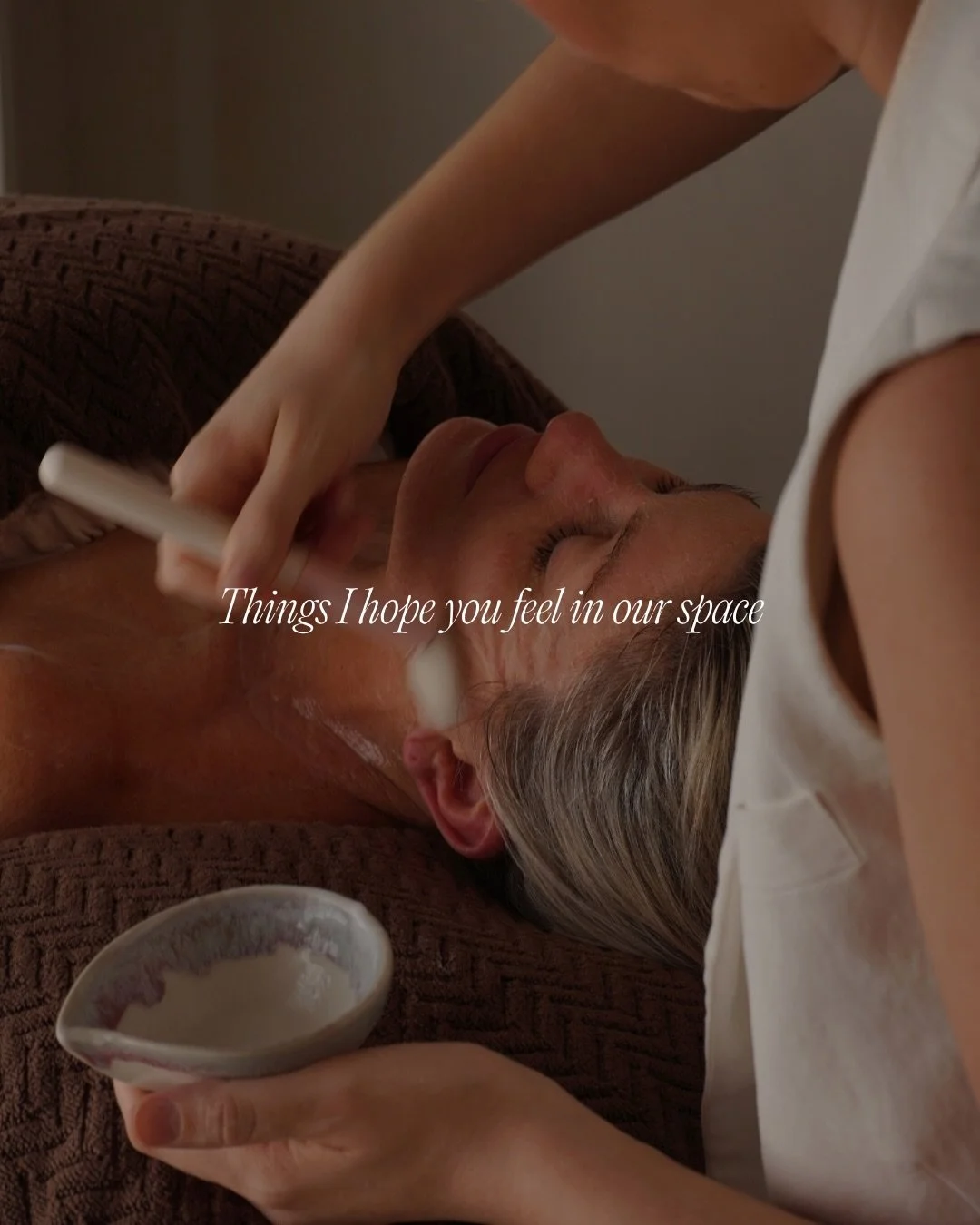 Before anyone lies down on the treatment bed, I want them to feel something shift, even before we&rsquo;ve touched their skin.

I hope you feel calm the moment you walk in. I hope you feel understood when we talk about your skin, without judgement an
