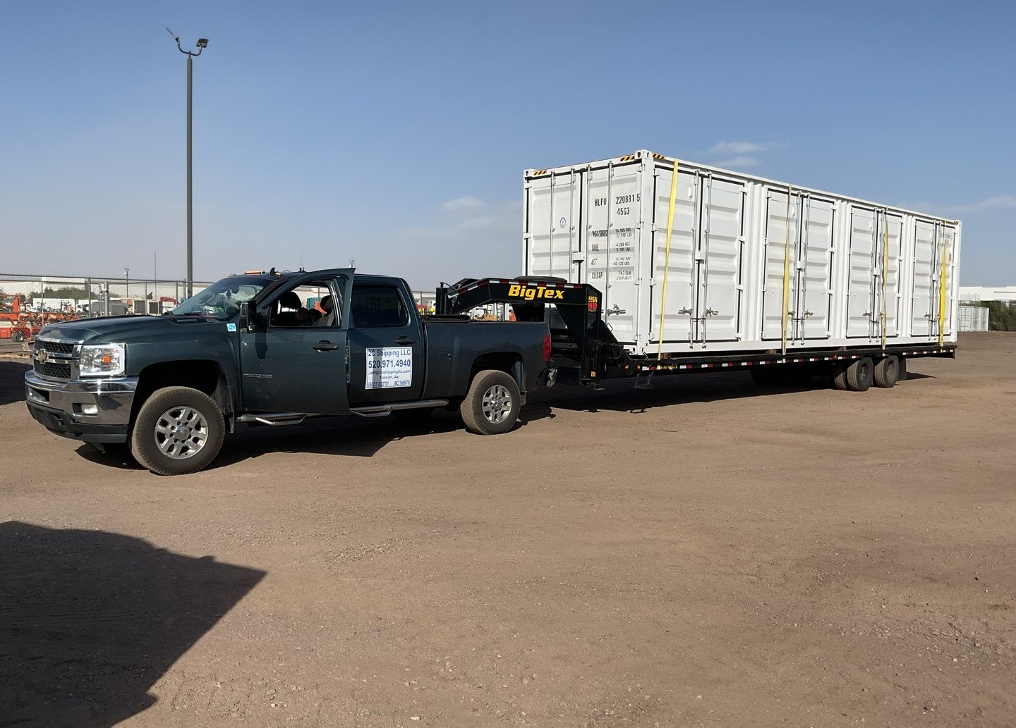 11,000lbs from Ritchie Bros Phoenix going to California through 40-60mph winds.
