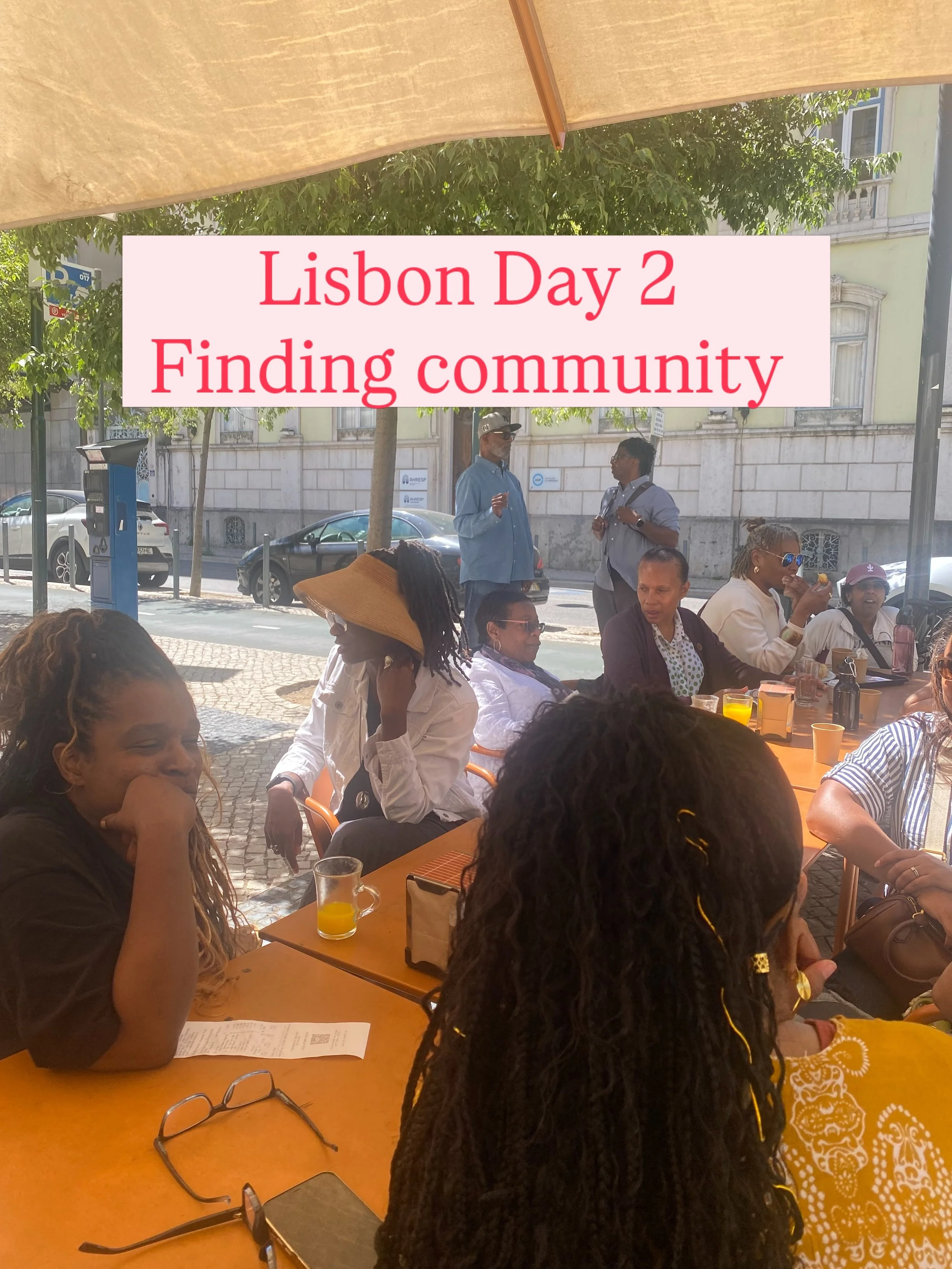 My daughter is a social butterfly 🦋 so finding community while we are here was very important to me. This morning we got to meet the awesome members of @blackinlisboa for their weekly breakfast. It&rsquo;s an awesome group for meeting people, learni
