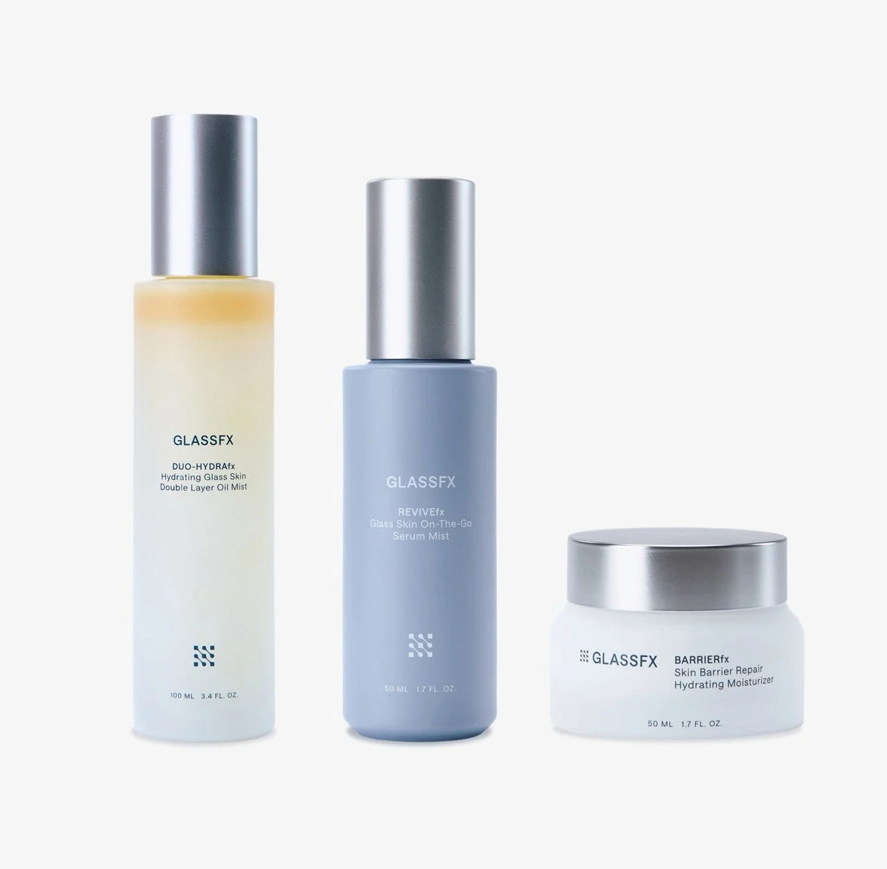 GlassFX FX System three-step barrier repair skincare peptides lux