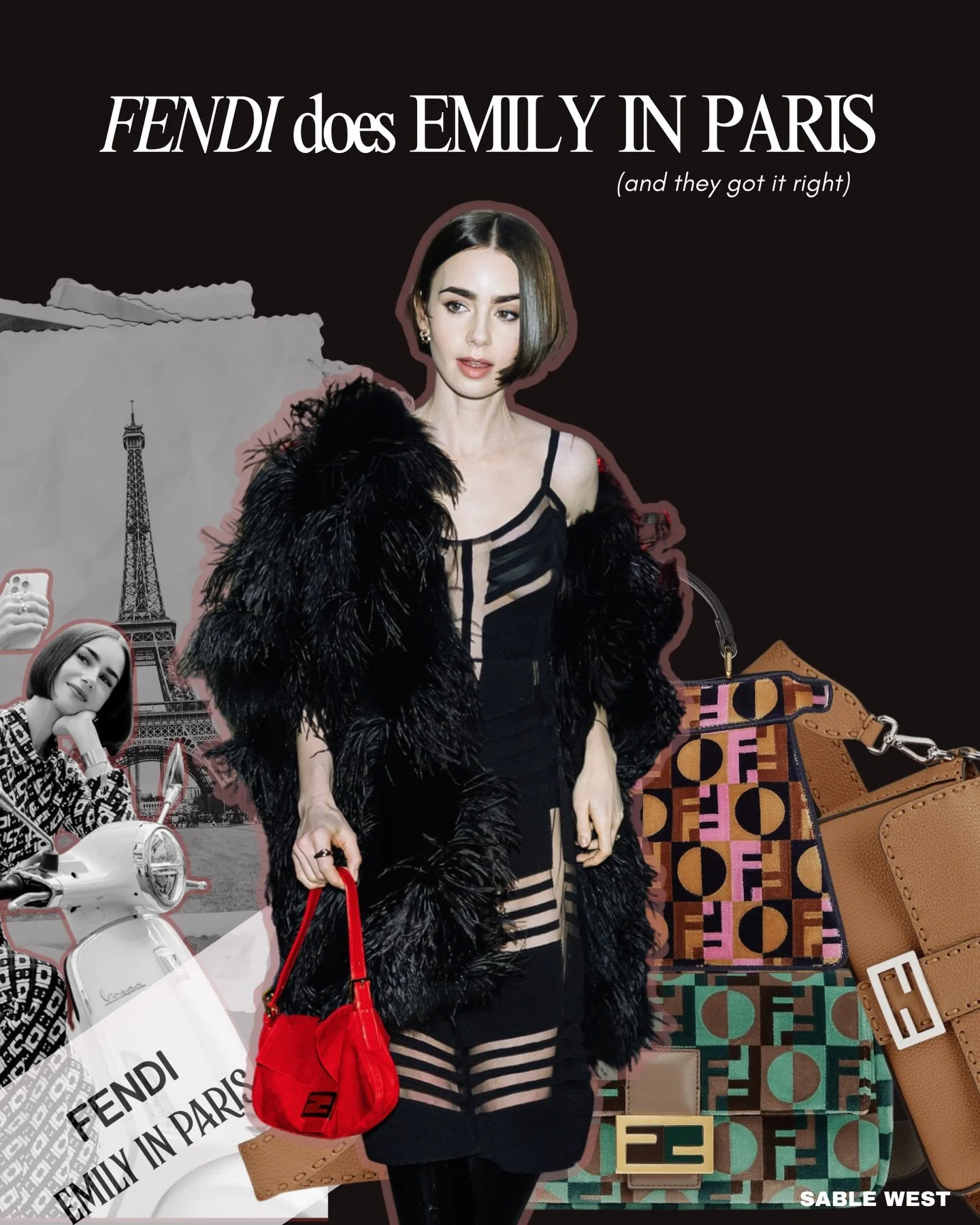 Fendi x Emily in Paris.
The Baguette and Peekaboo reworked in bold graphic polka dots for season five, turning on-screen fantasy into real, wearable icons. Proof that when pop culture gets it right, luxury doesn&rsquo;t have to overexplain itself.

W