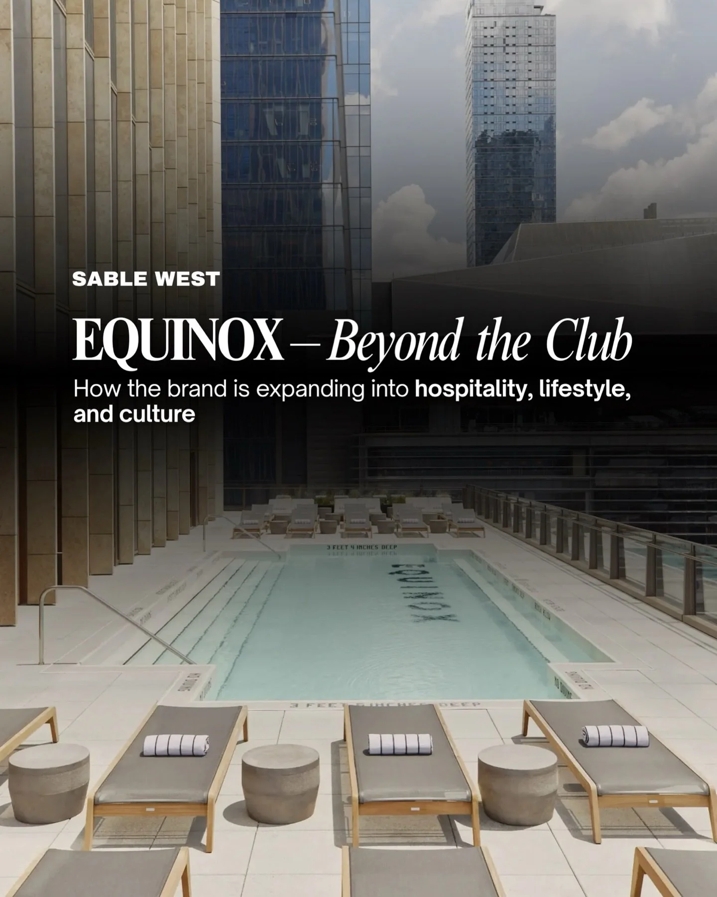 EQUINOX &mdash; beyond the club.

How the brand is expanding into hospitality, lifestyle, and culture &mdash; from immersive wellness to design-driven spaces that feel less like gyms and more like destinations.

West of Ordinary
The latest in fashion