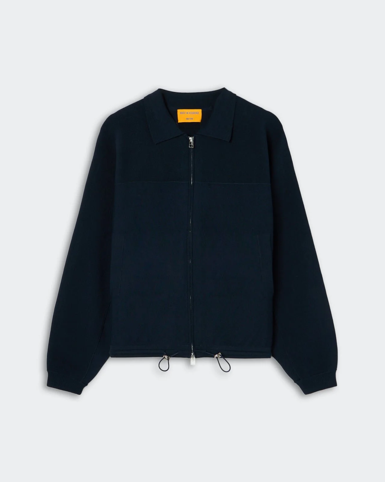 Guest in Residence Windbreaker in Midnight, cotton-silk with two-way zip