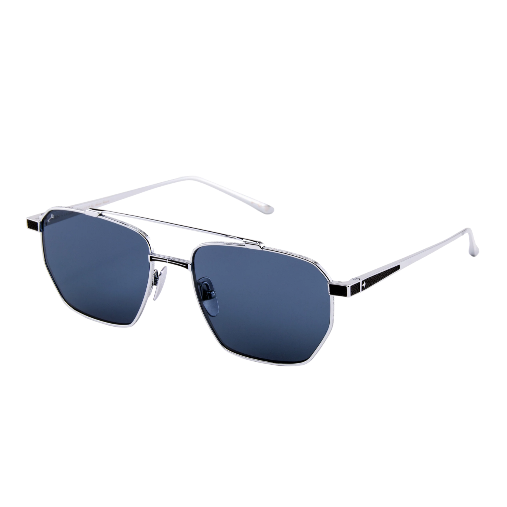 Sable West Club Standard, Leisure Society PRISM 12K White Gold blue lens 2026, handcrafted polarized fine eyewear for golf, best luxury women's sunglasses