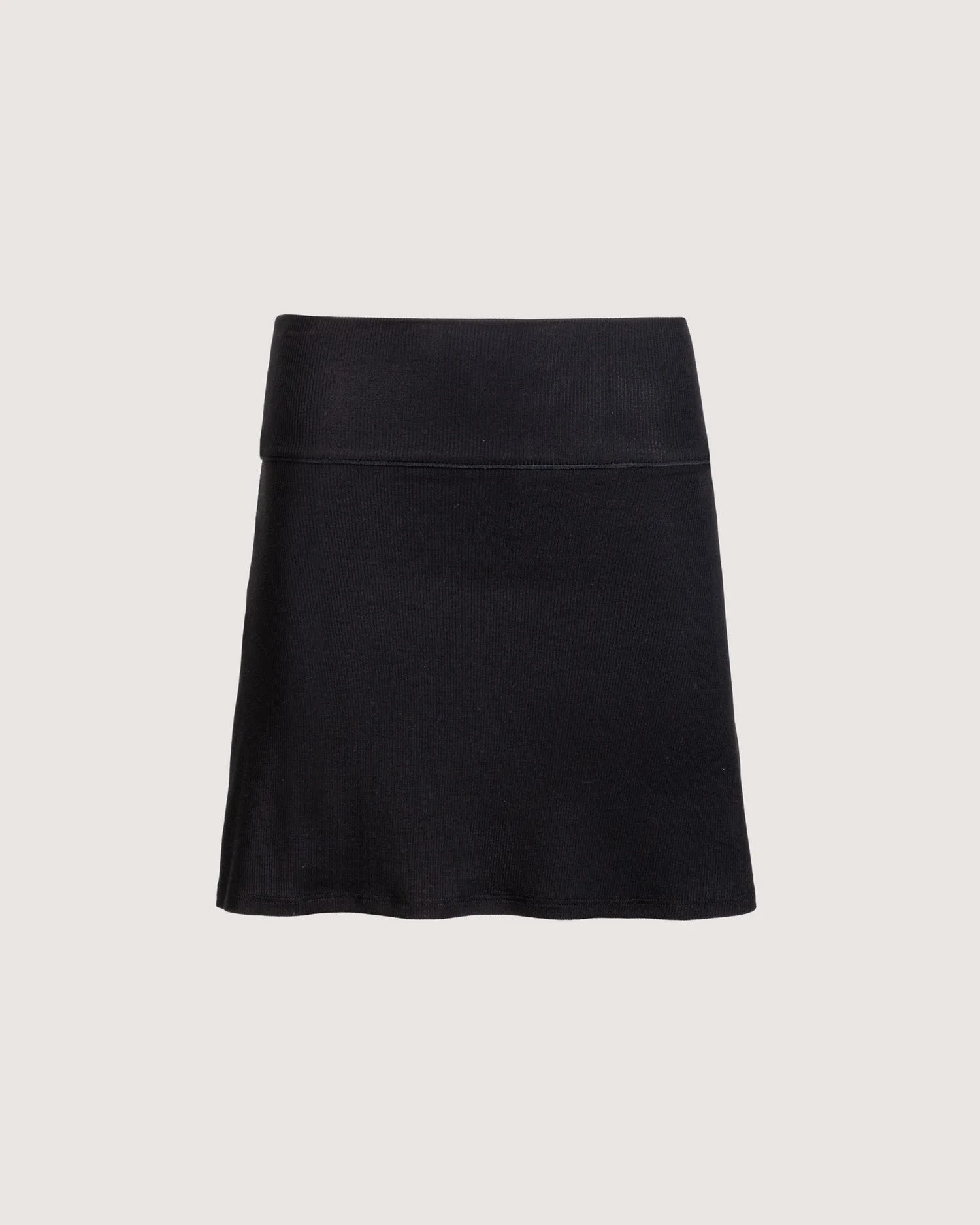 Morghn Birch ribbed modal tennis skirt in black