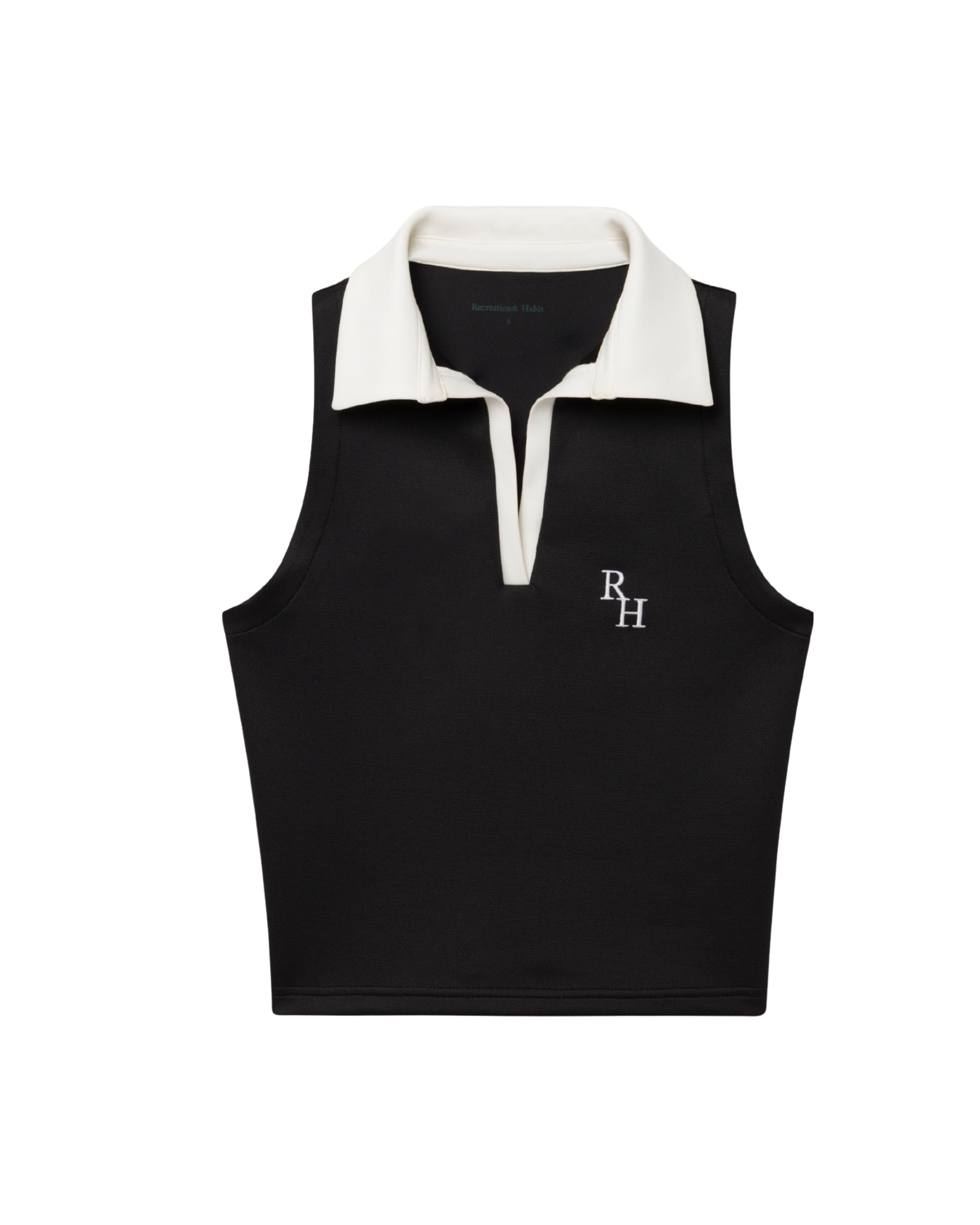Sable West Club Standard, Recreational Habits Michelle Sleeveless Polo Black 2026, women's luxury golf polo, refined heritage sport dressing