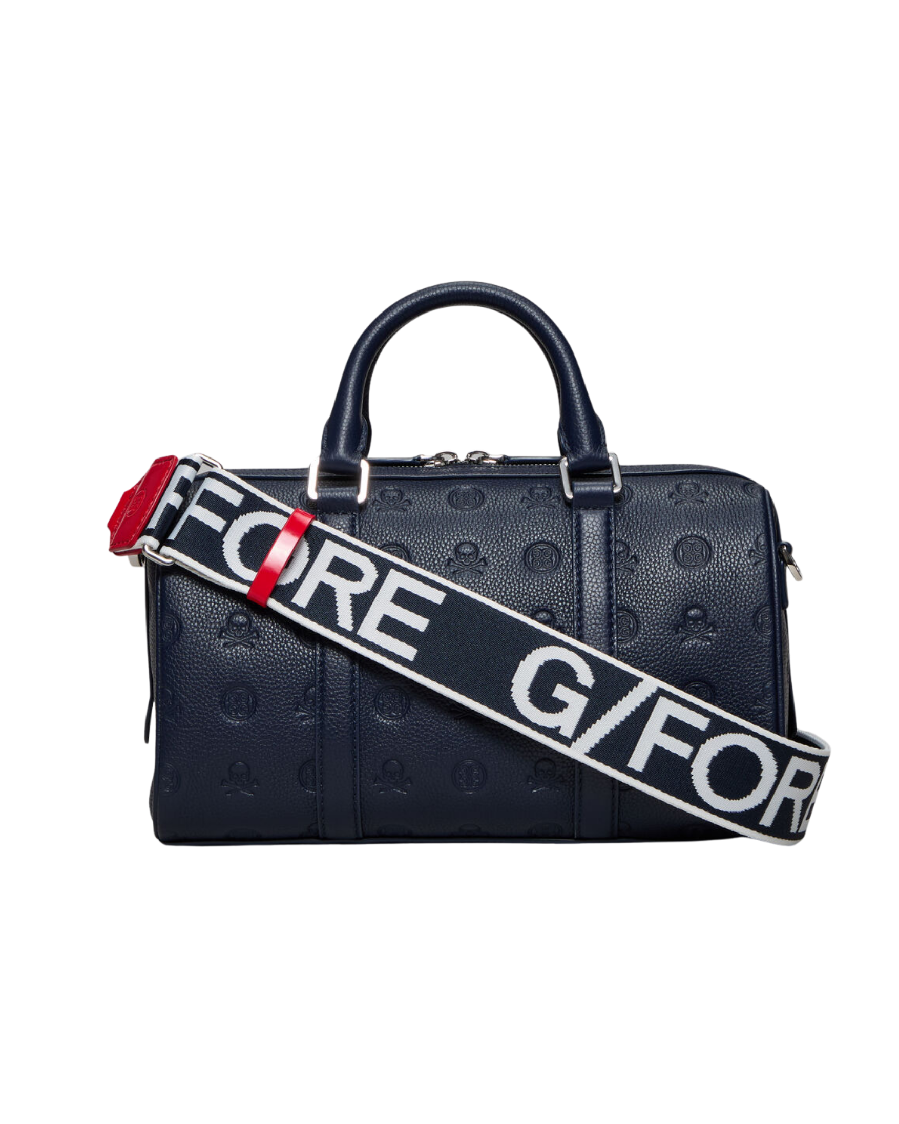 Sable West Club Standard, G/FORE Embossed Skull and Tees Leather Mini Duffel Cart Bag Twilight 2026, $450, luxury women's designer golf bag